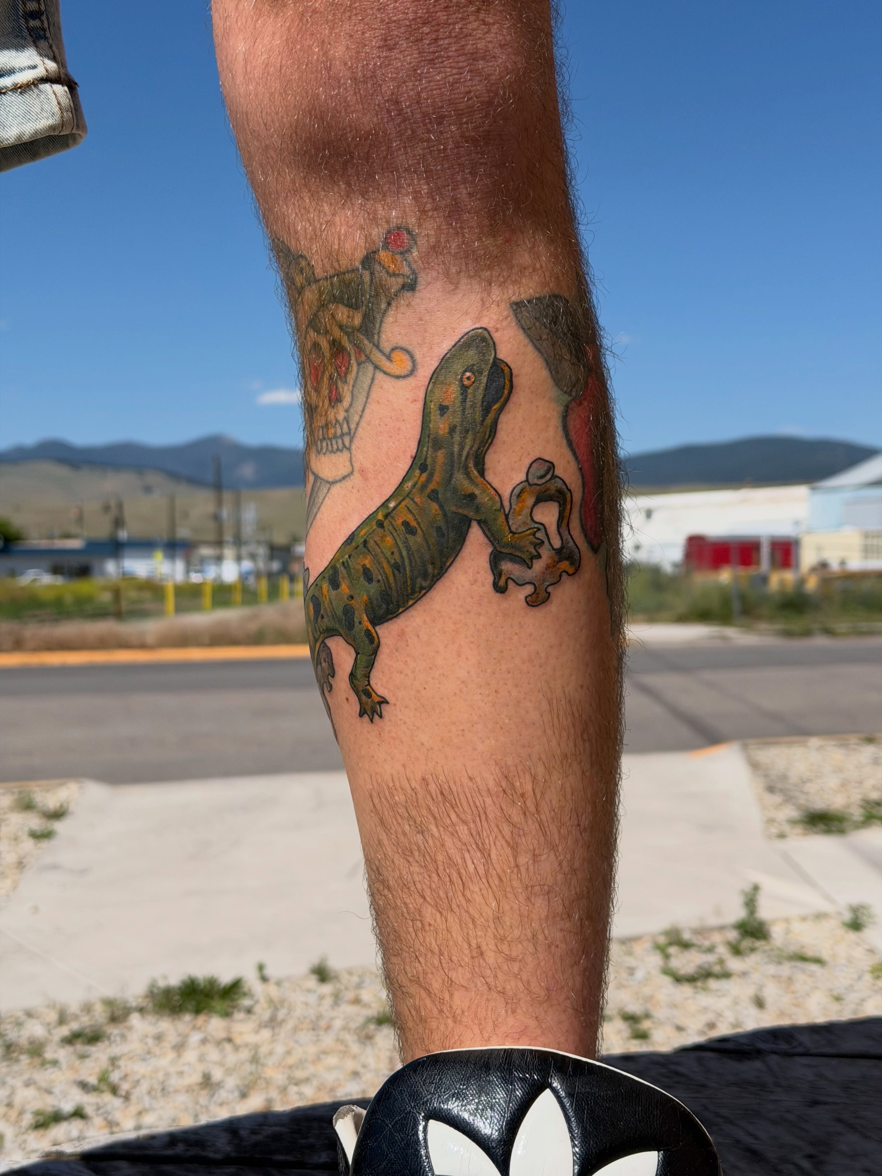 Tattoo by @ren.nation.tattoos — american_traditional, dotwork