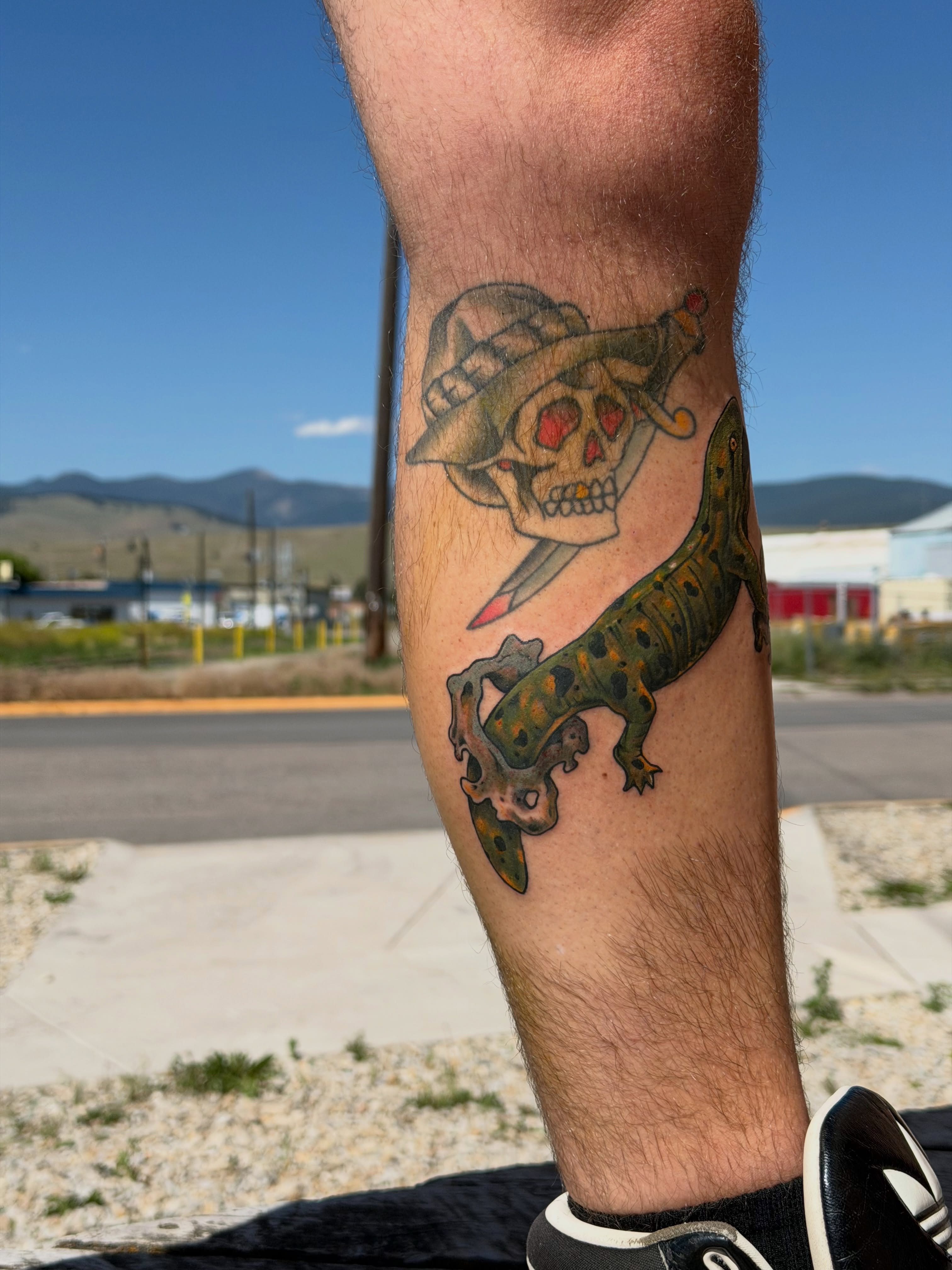 Tattoo by @ren.nation.tattoos — american_traditional, trash_polka
