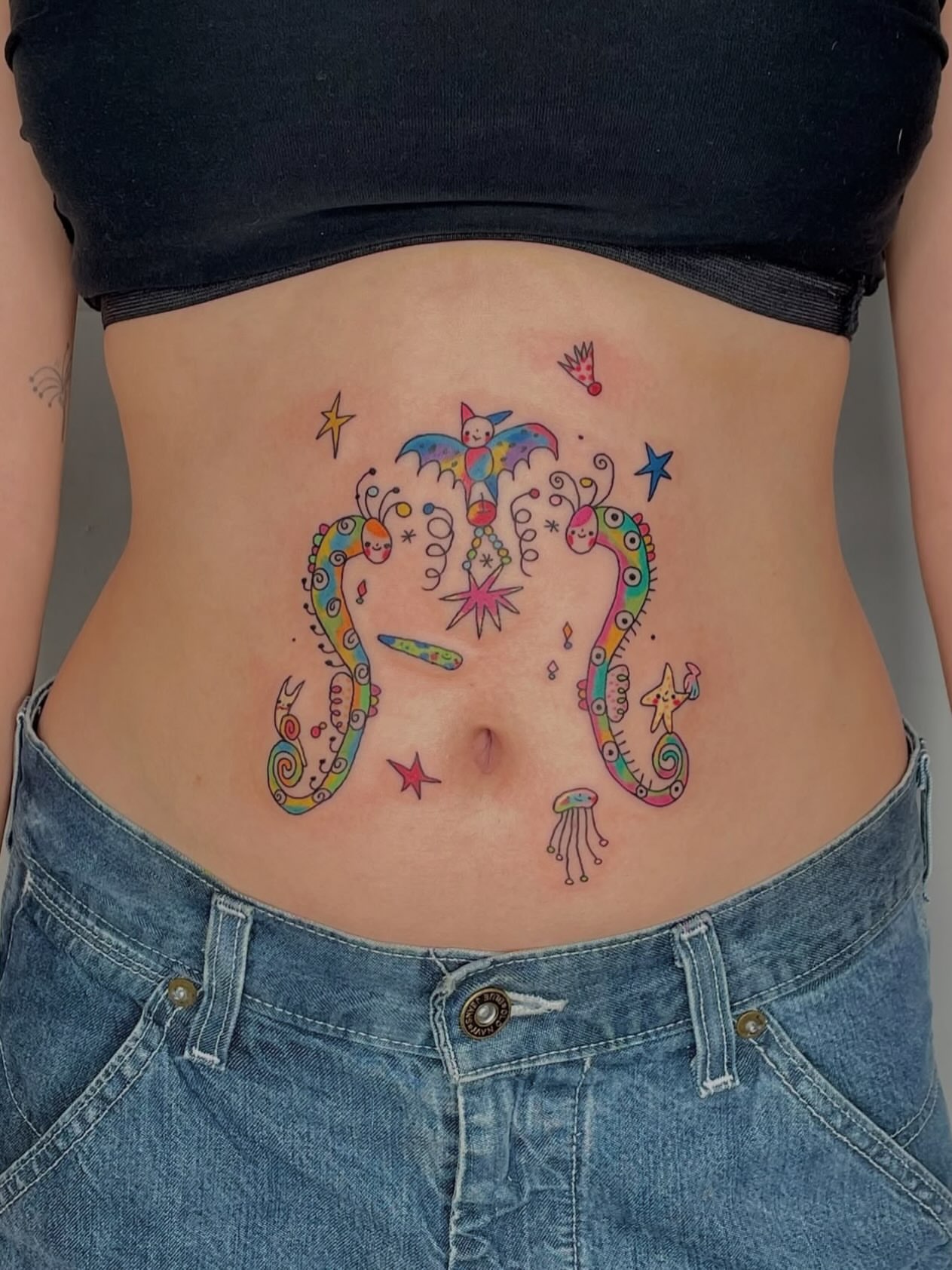 Tattoo by @youniseaweed — new_school, illustrative