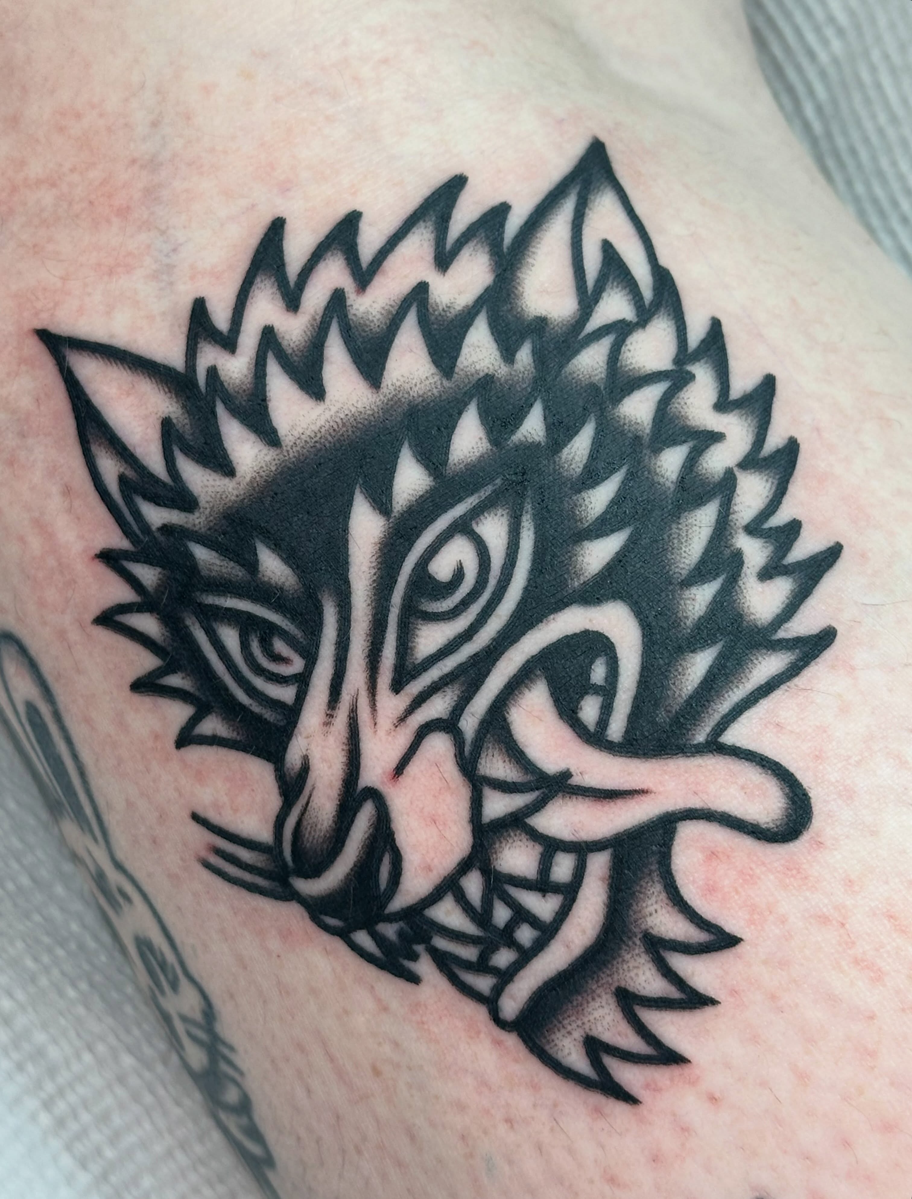 Tattoo by @koonta_tattoo — black_and_grey
