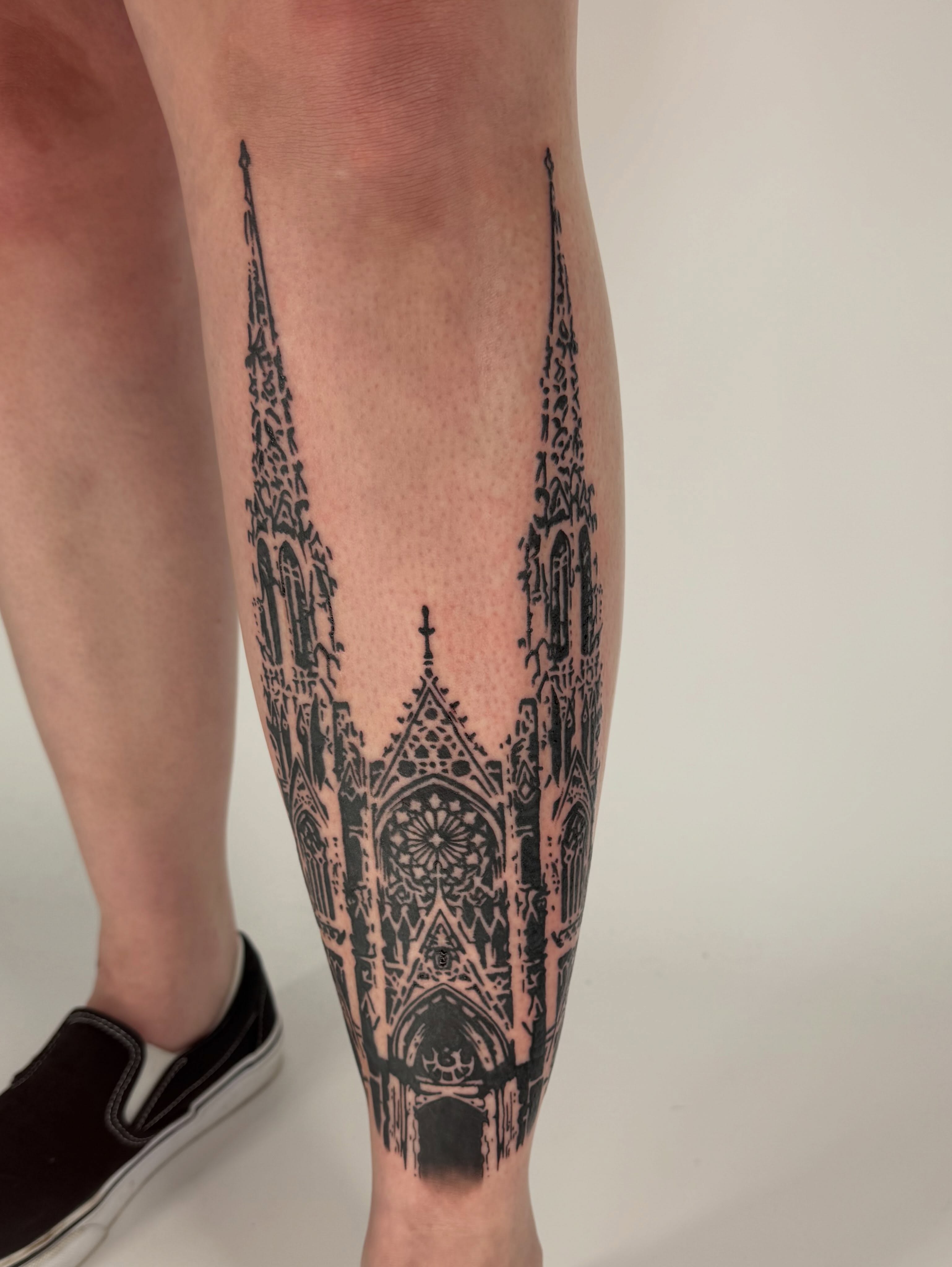 Tattoo by @flying_tiger_social_club — black_and_grey, geometric