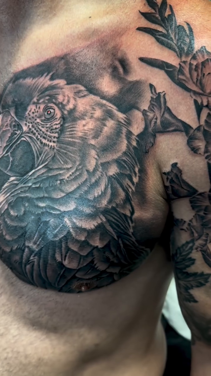 Tattoo by @weaver214 — realism, black_and_grey