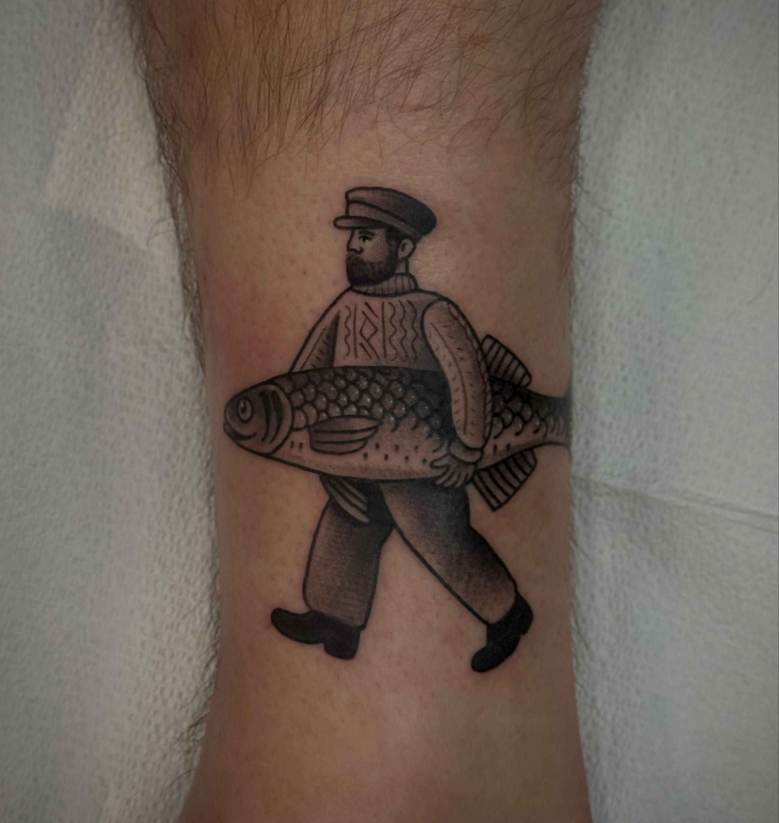 Tattoo by @loco_livin — black_and_grey