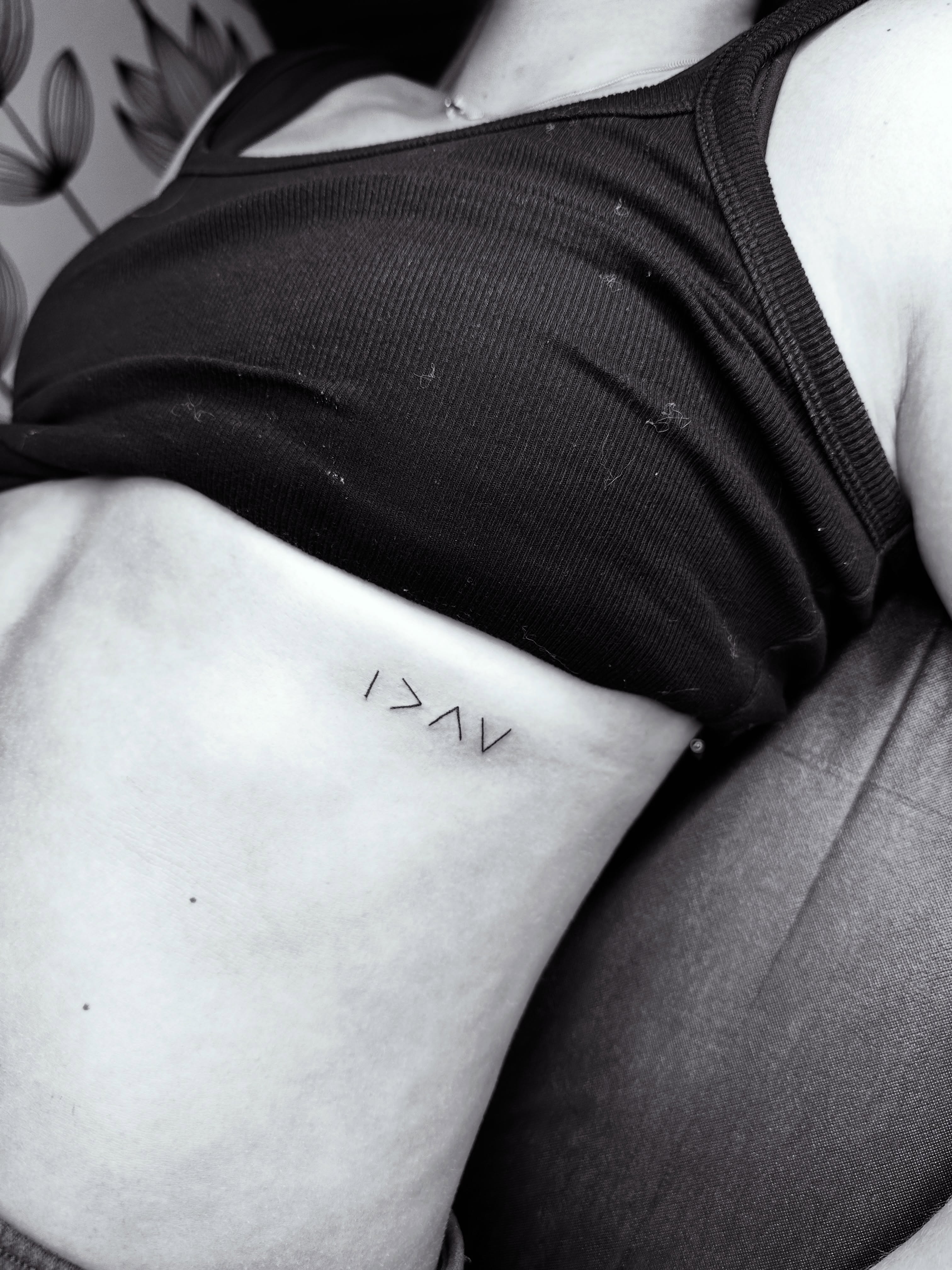 Roman numerals black and grey tattoo by Liz