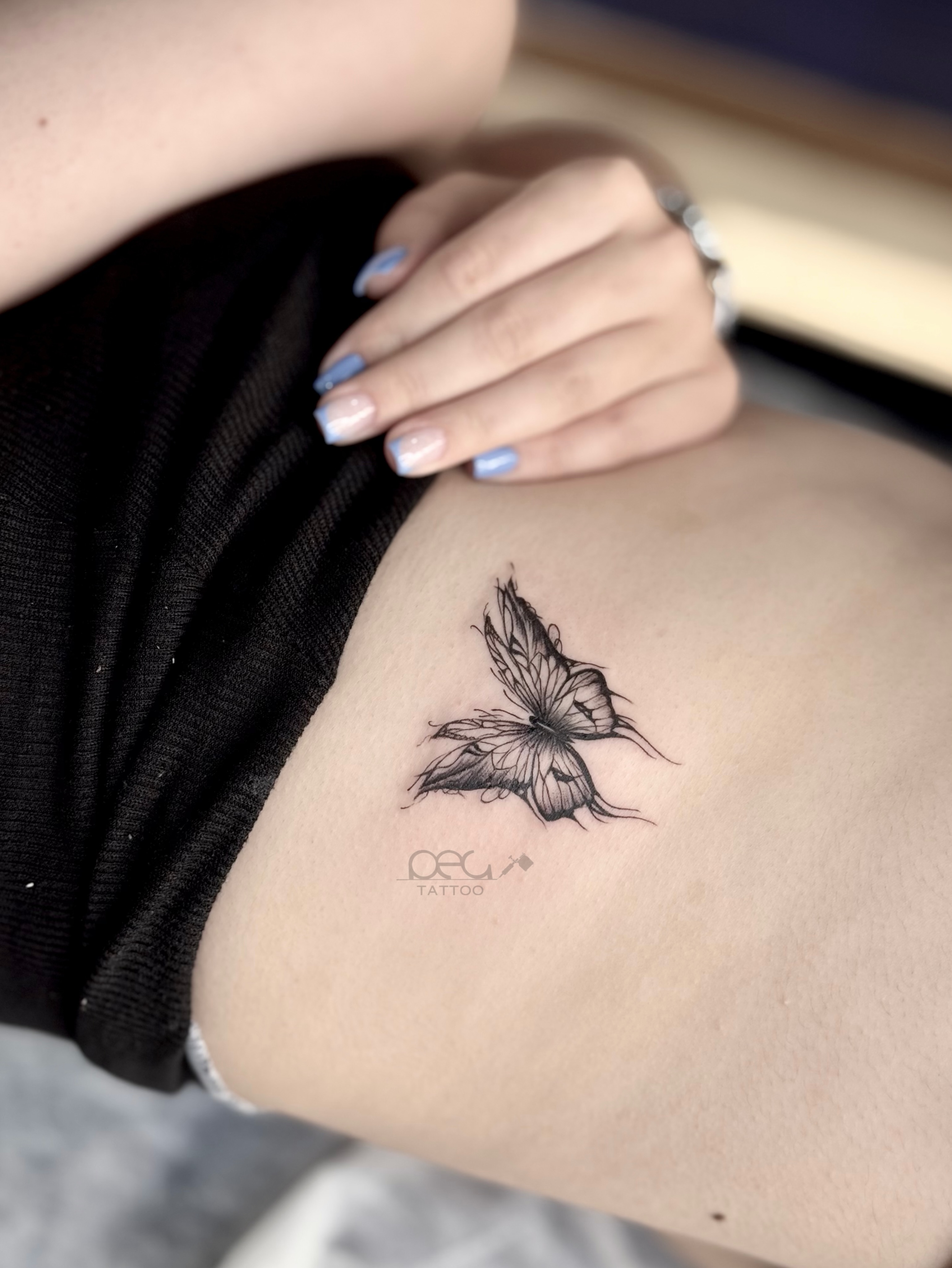 Tattoo by @peg_tattoo2 — black_and_grey