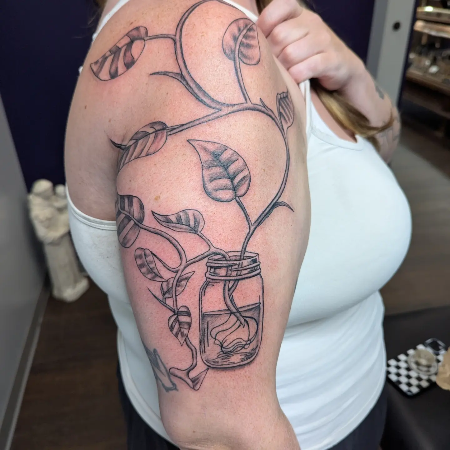 Tattoo by @permanentpicturestattoo โ black_and_grey