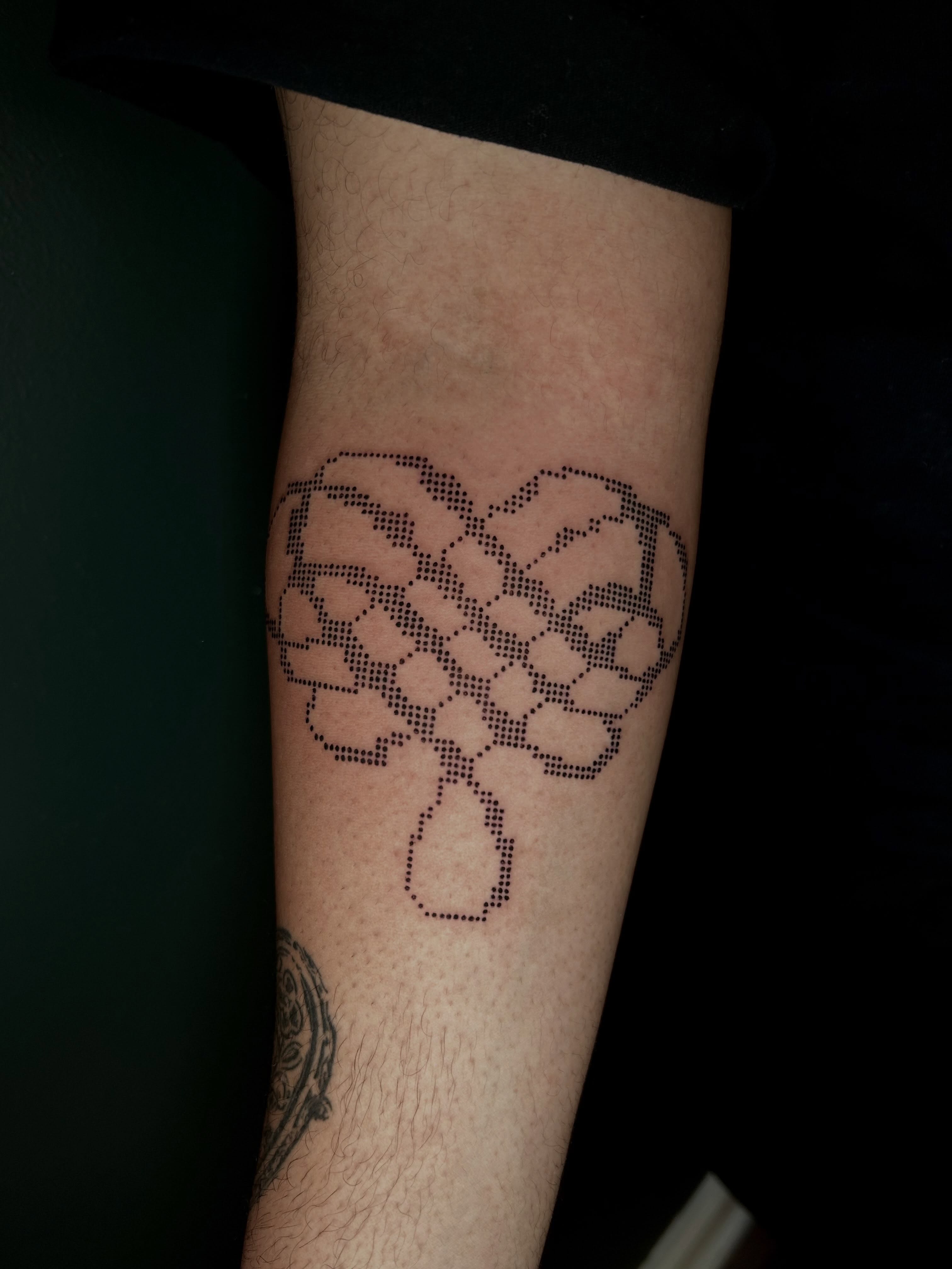 Grapes dotwork tattoo on the forearm by KB