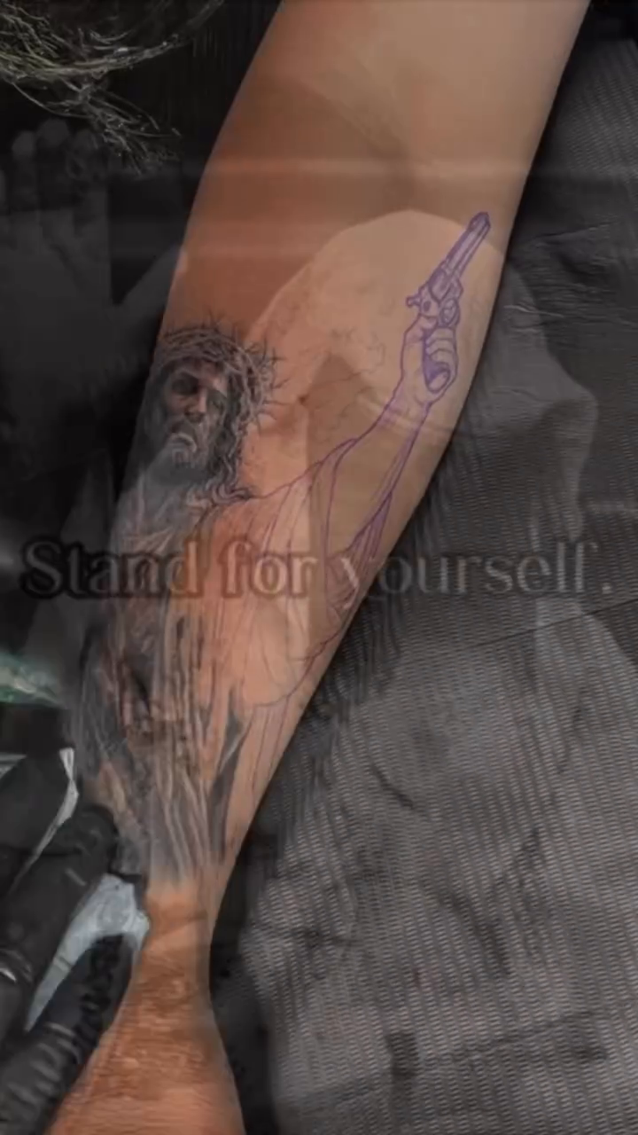 Tattoo by @michaelgetzcreations — black_and_grey, realism