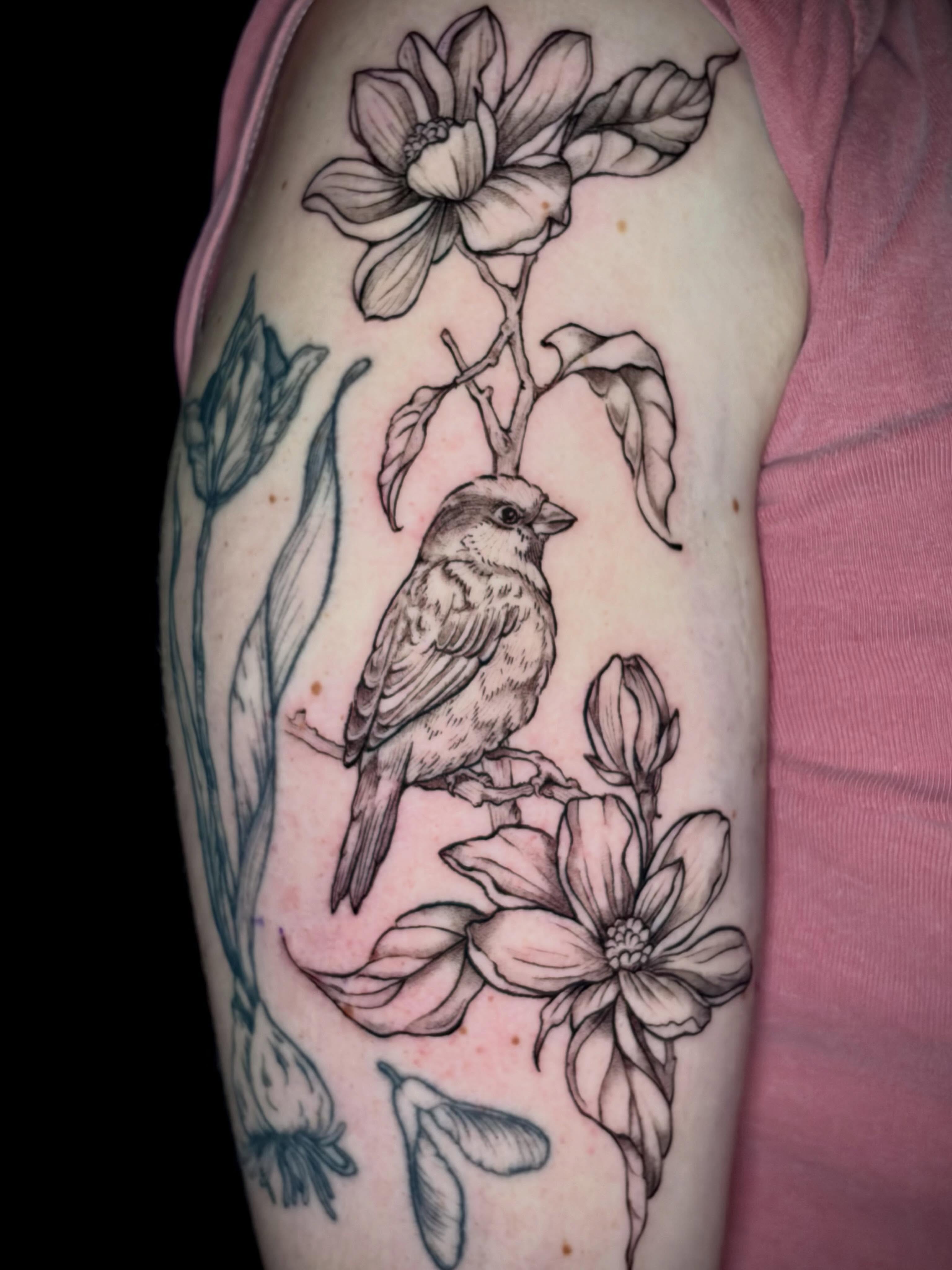 Tattoo by @cherryladyink — black_and_grey, realism