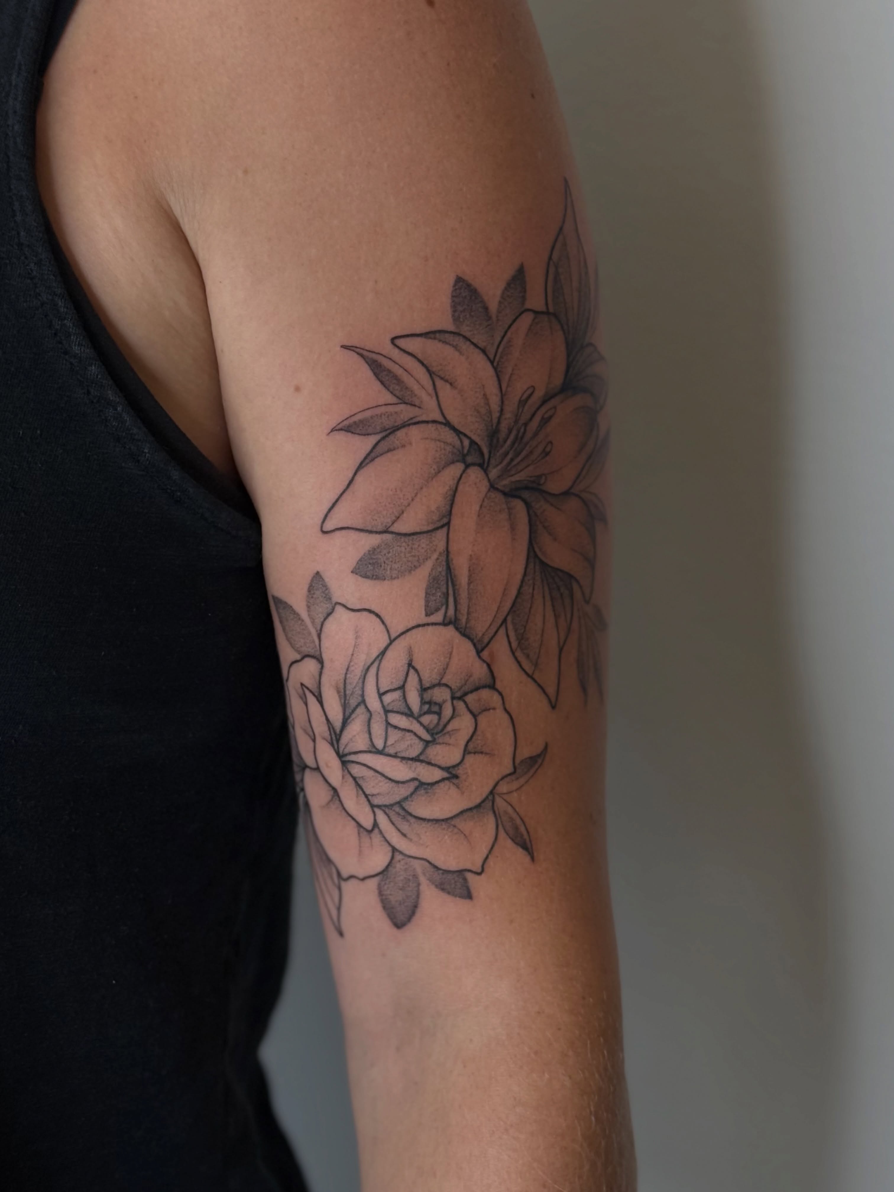 Tattoo by @girlypoptattoos — black_and_grey