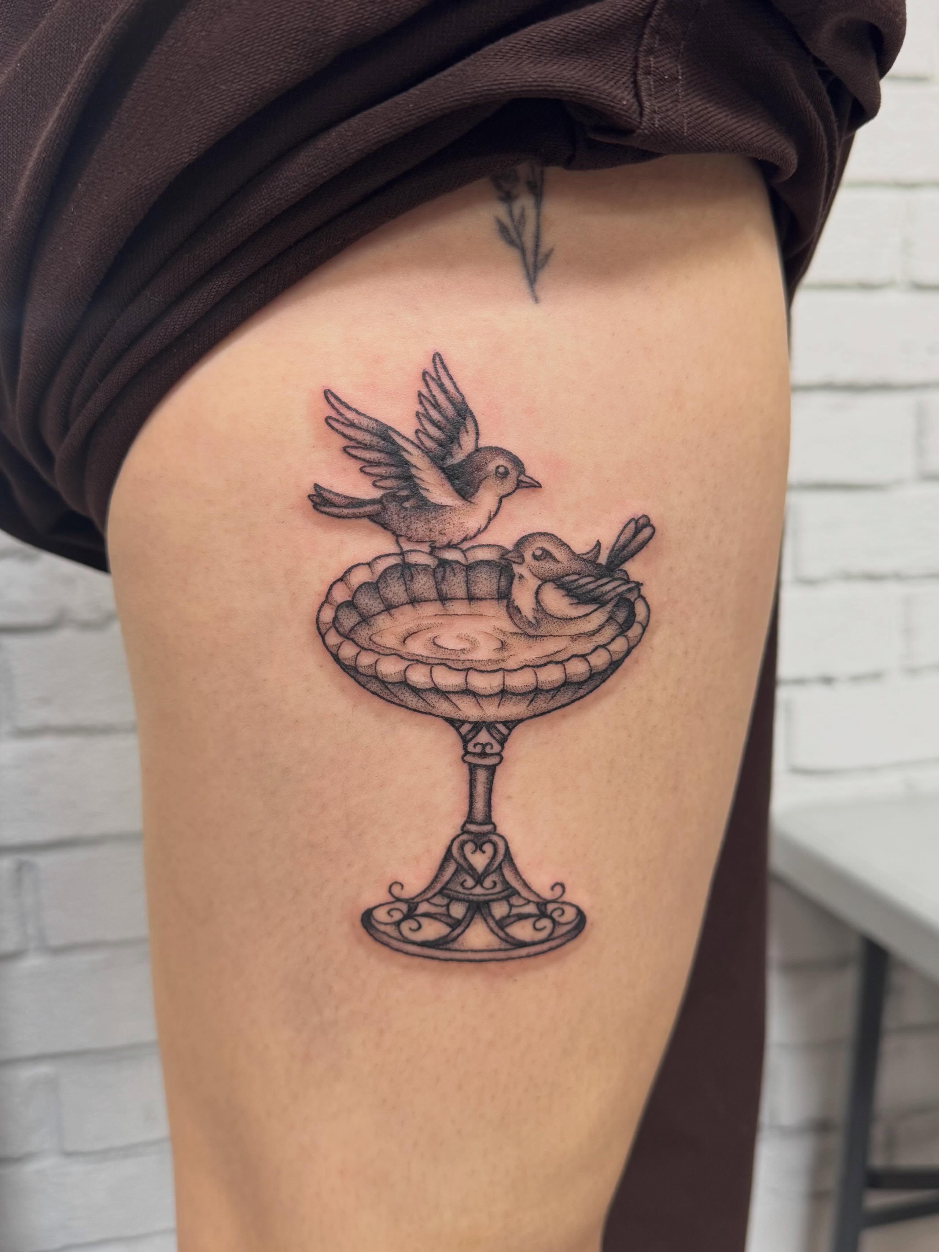 Tattoo by @erica_tats — black_and_grey