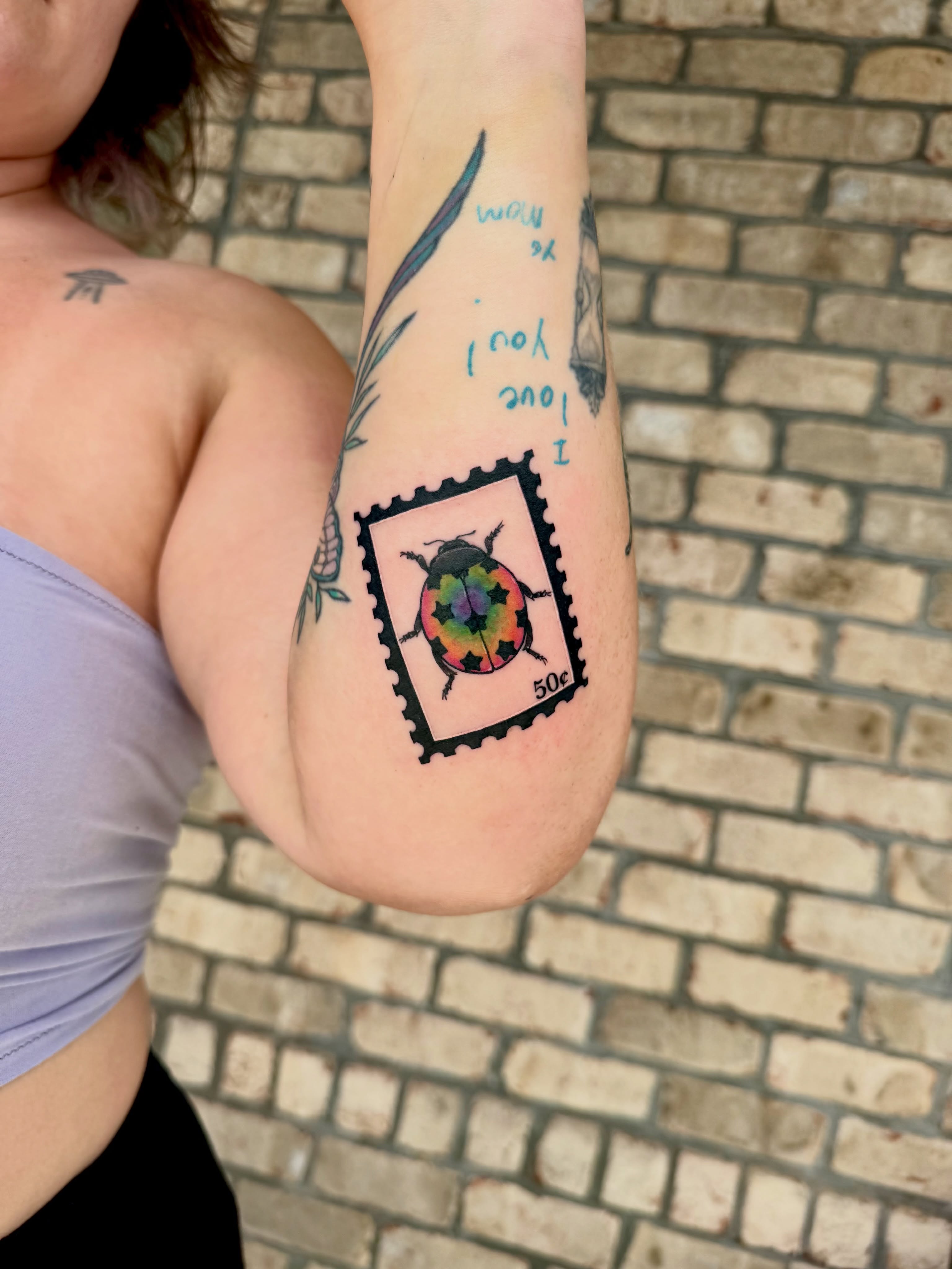 Tattoo by @bsomebodytattoos — dotwork