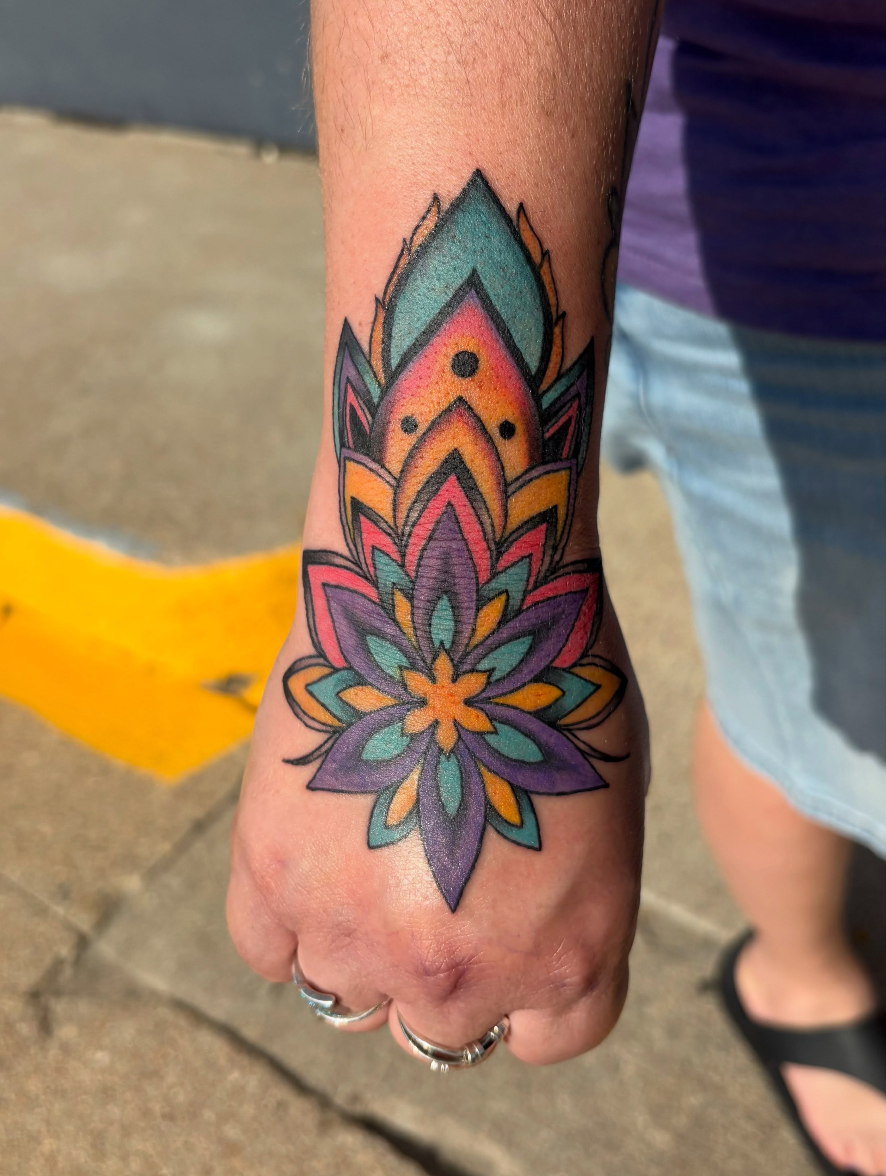 Tattoo by @destinyrosetattoos โ dotwork, geometric