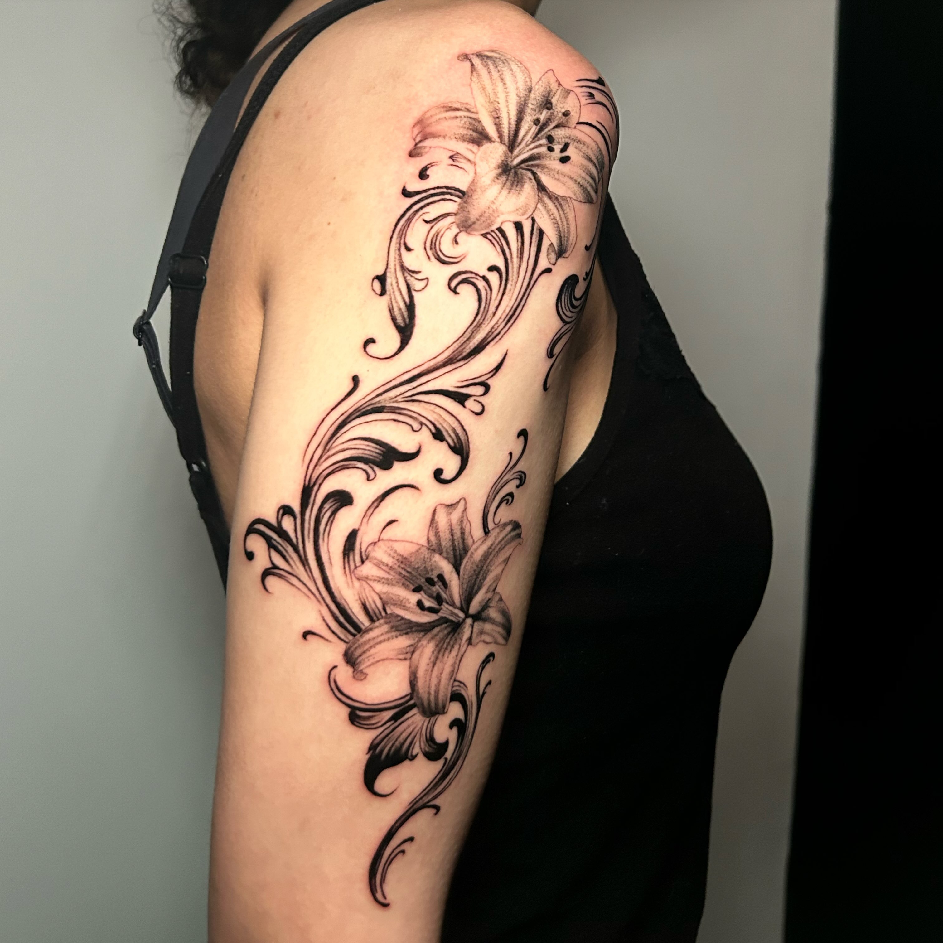 Tattoo by @socratiicrrat — black_and_grey, ornamental