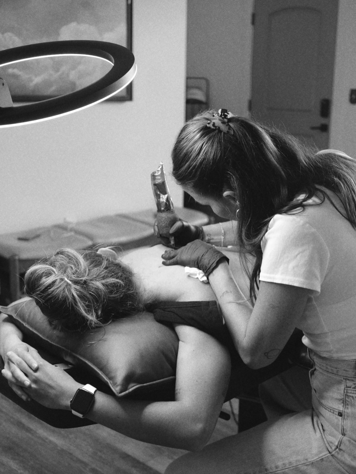 Back tattoo black and grey tattoo on the back by Marisa Martello, Nashville, Tennessee