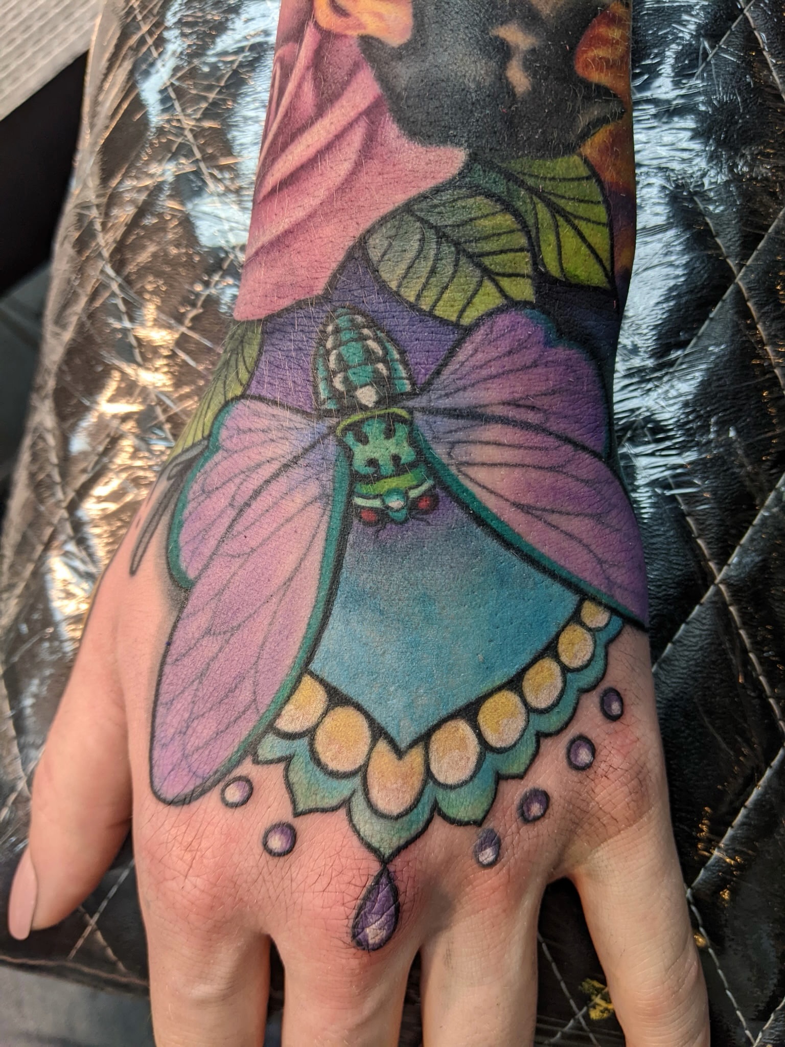 Tattoo by @hotrodink — new_school, dotwork