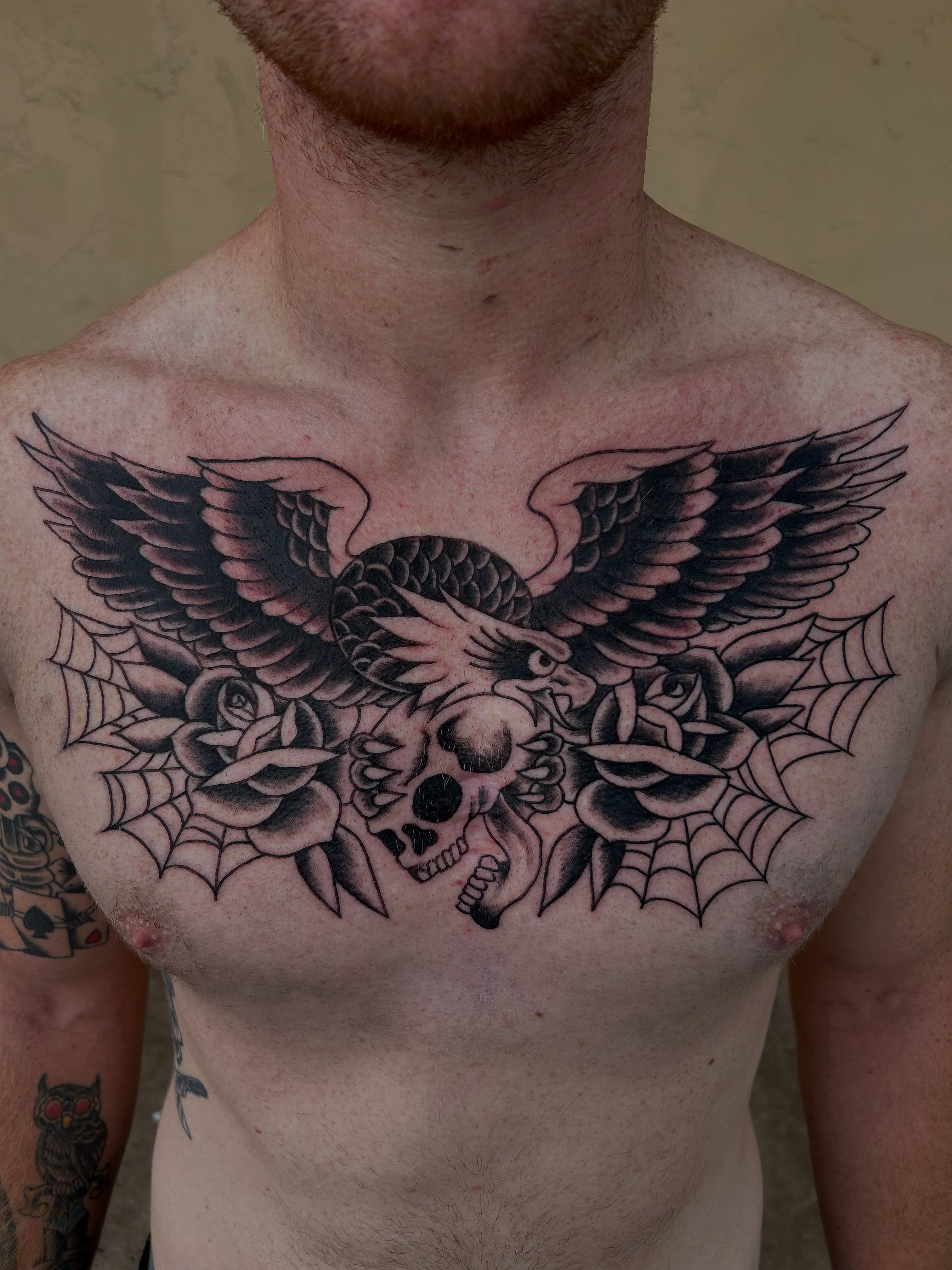 Tattoo by @lovedestroyer — american_traditional, black_and_grey