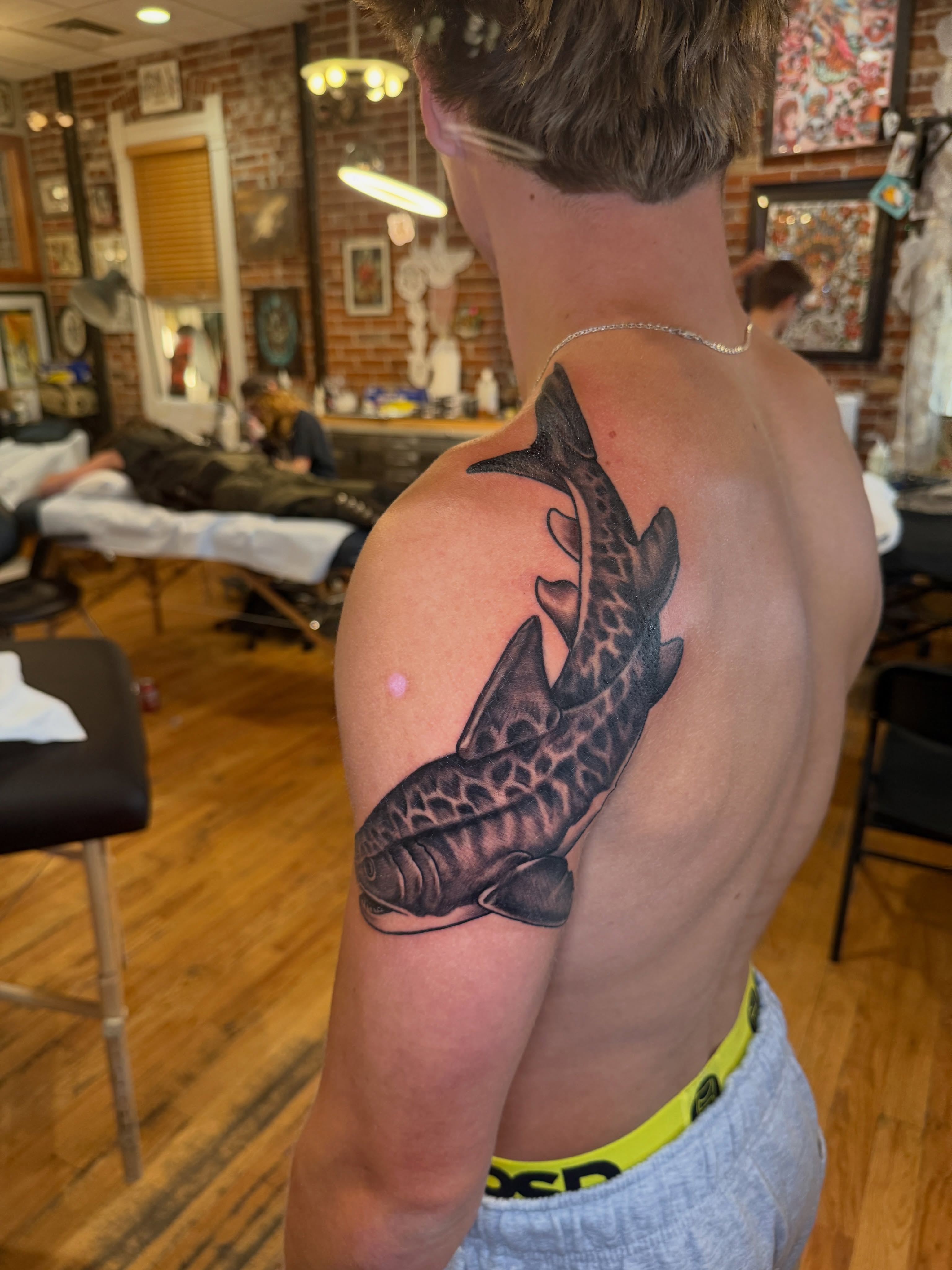 Tattoo by @kevinonleytattoos — black_and_grey