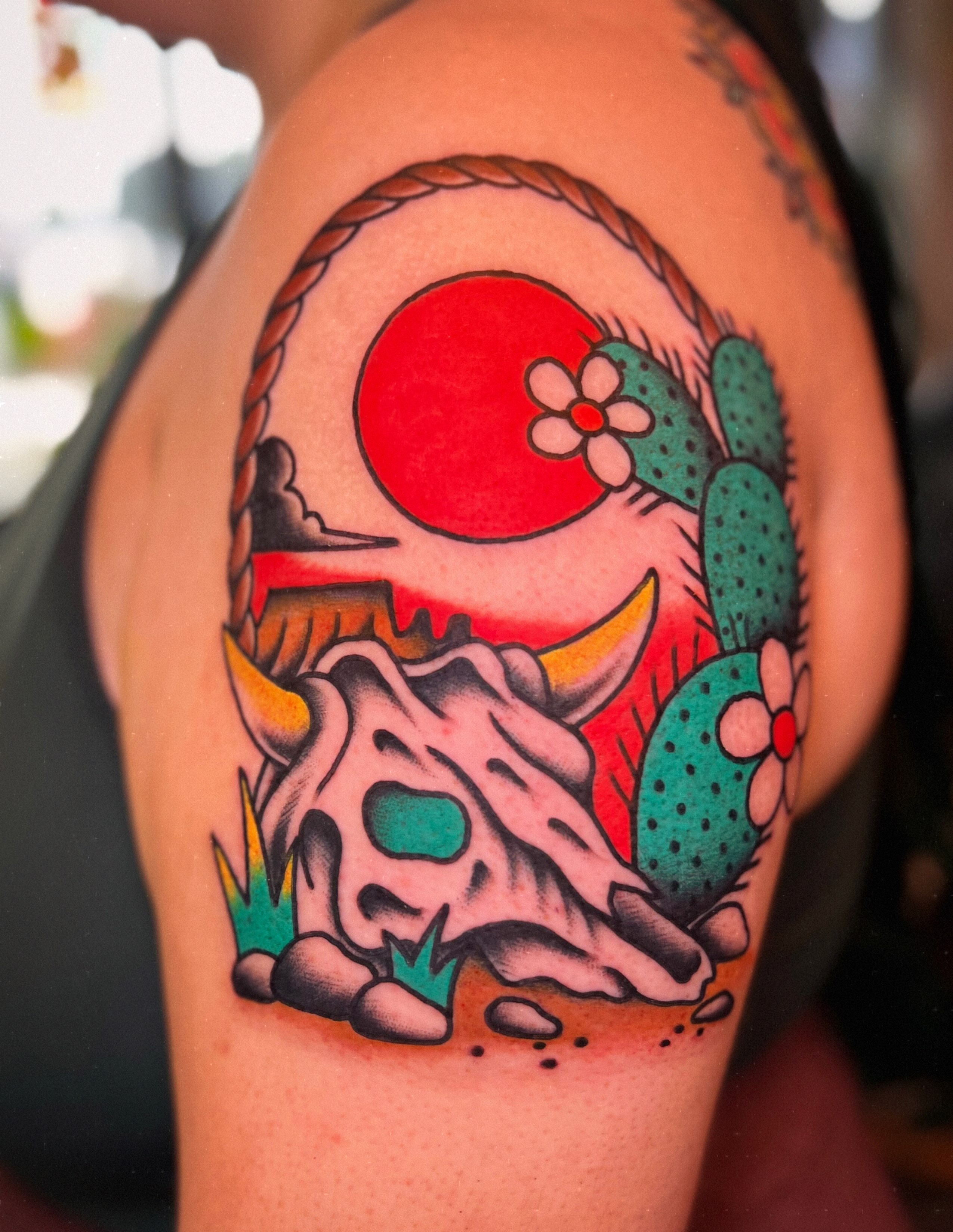 Tattoo by @readyfreddie_tattoo — american_traditional, dotwork