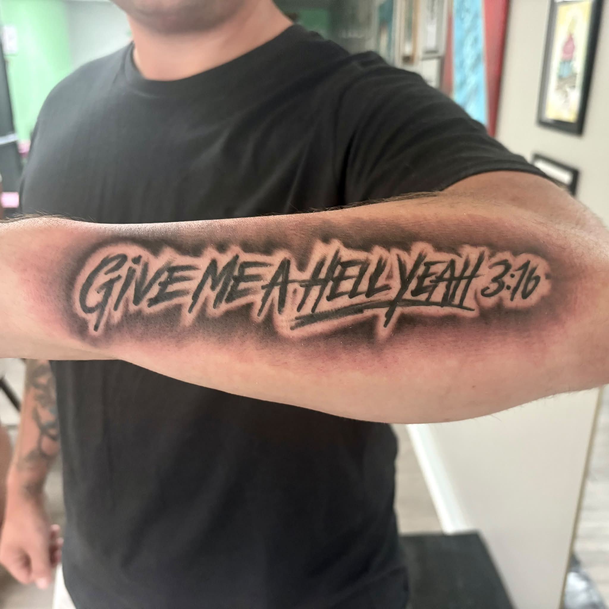 Tattoo by @danidemoart — lettering_script