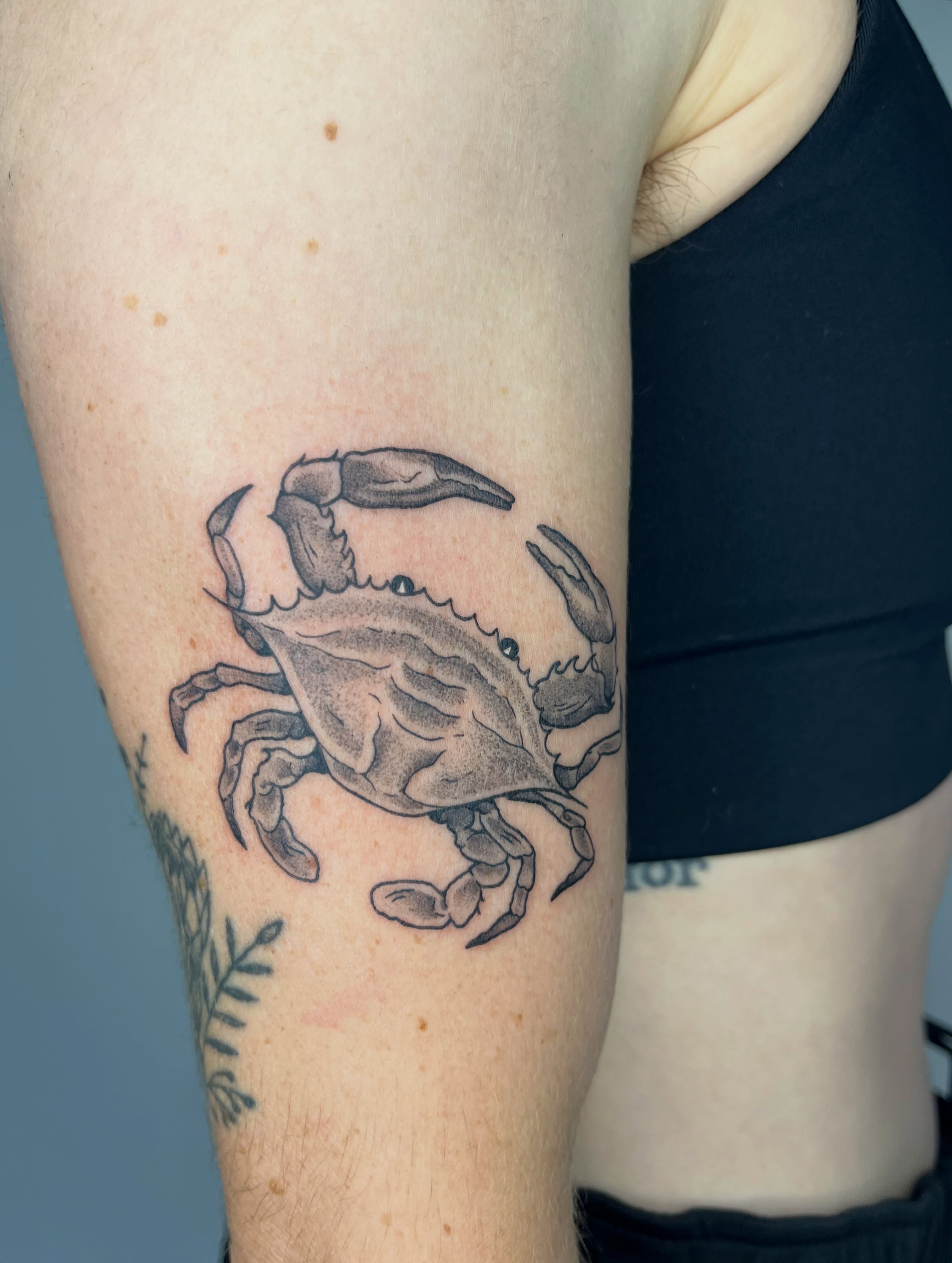 Tattoo by @soupbody — black_and_grey