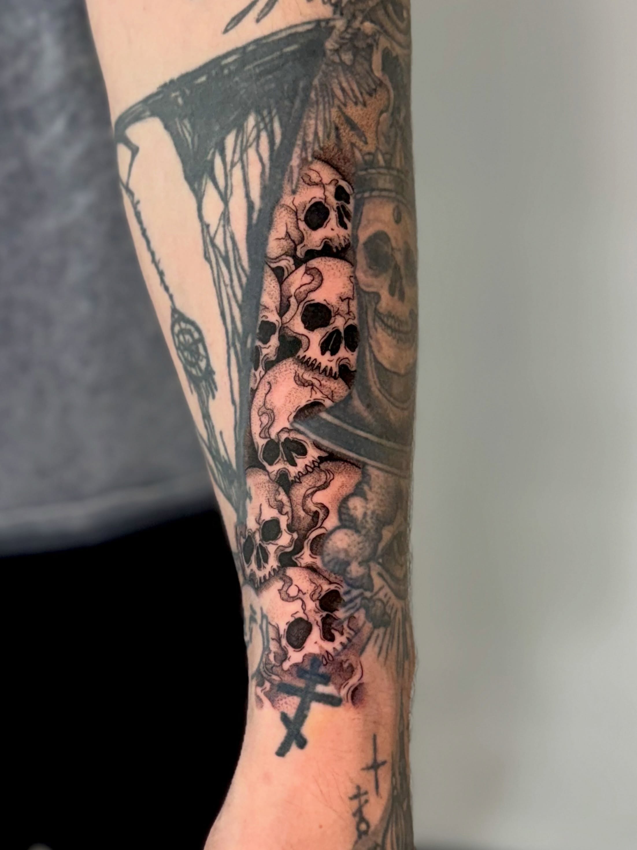 Tattoo by @adrixtatt — black_and_grey, realism