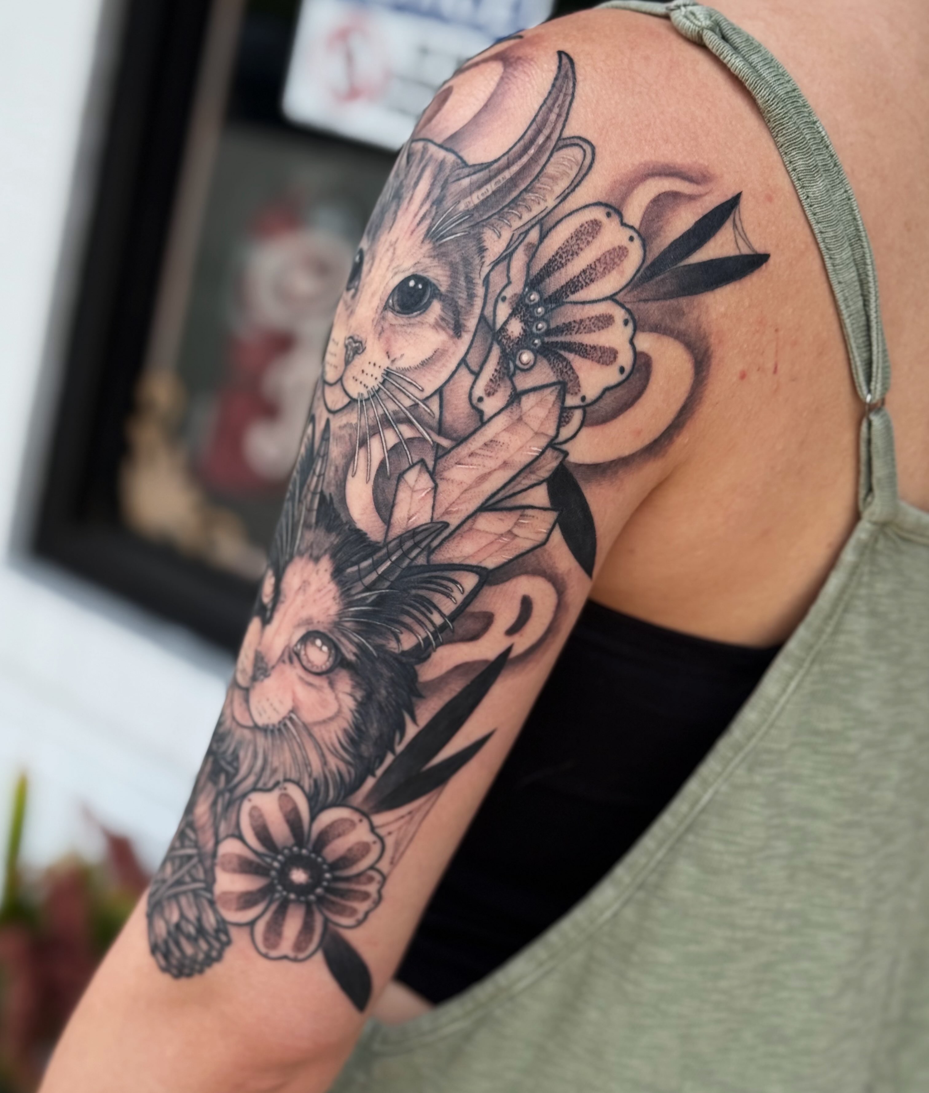 Tattoo by @flying_tiger_social_club — realism, black_and_grey