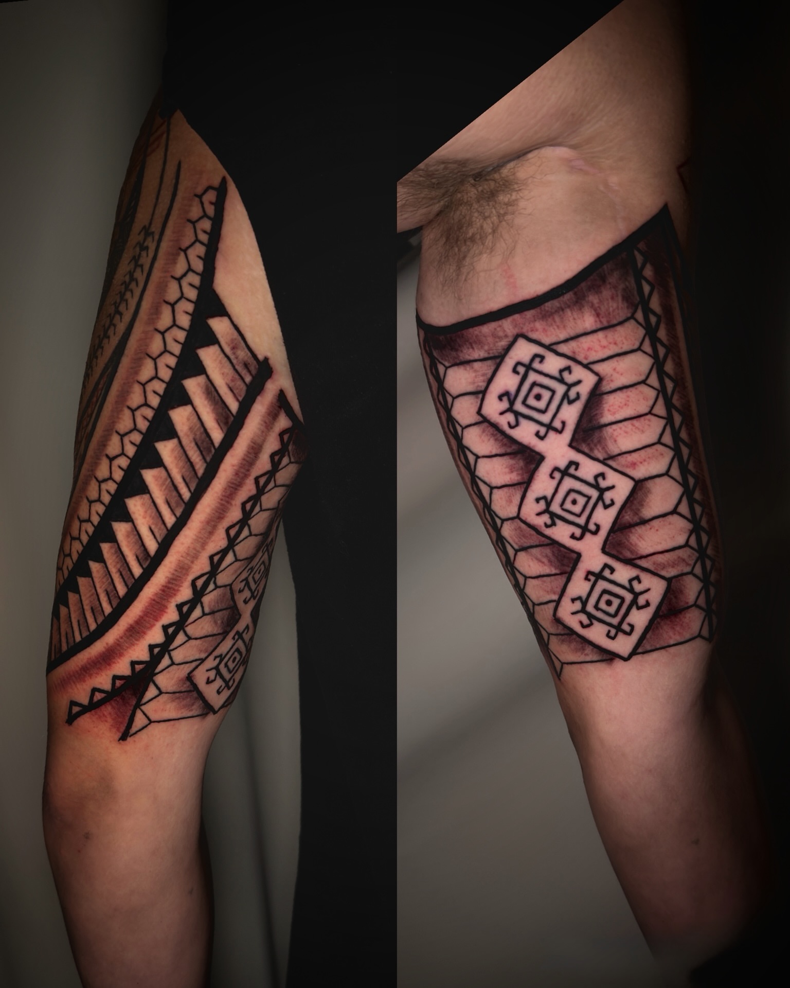 Tribal pattern tribal tattoo on the forearm by Caloy Obra