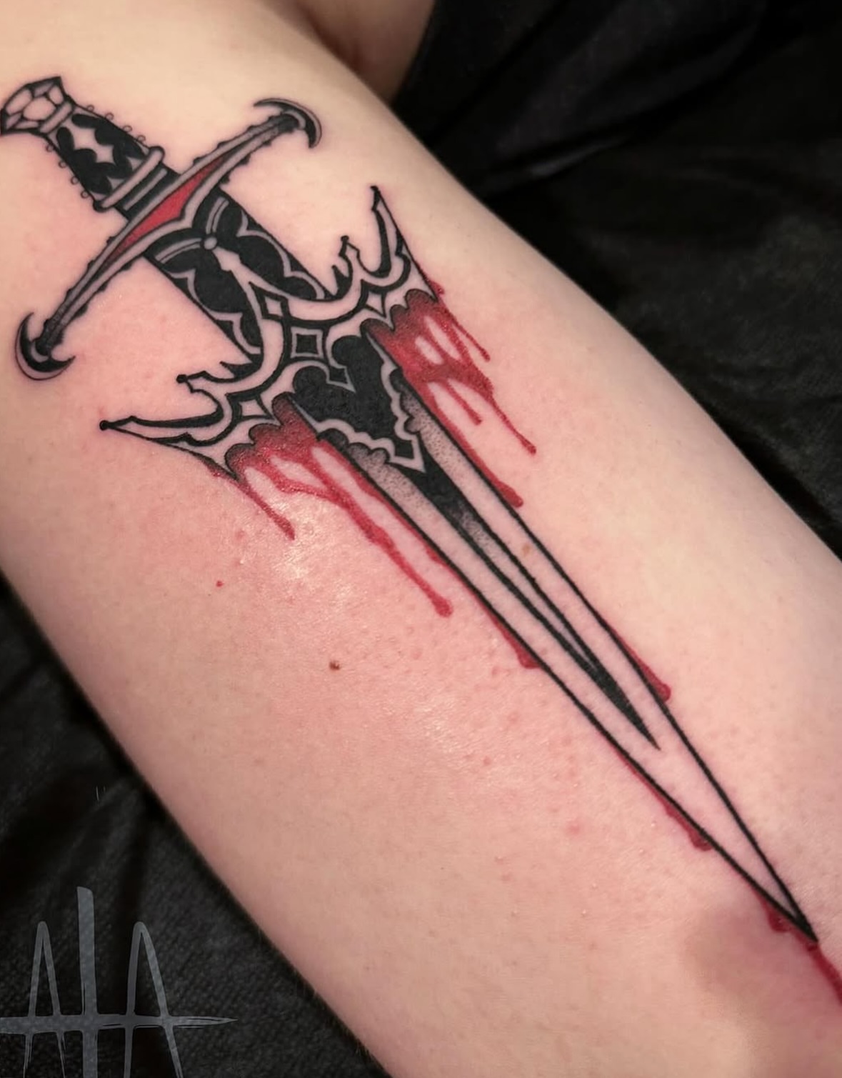 Tattoo by @aaronaddamstattoo — black_and_grey, dark_realism