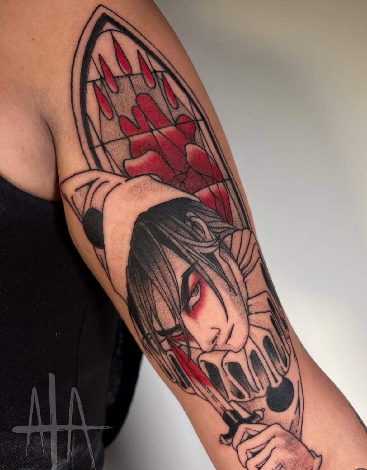 Tattoo by @aaronaddamstattoo — anime, realism