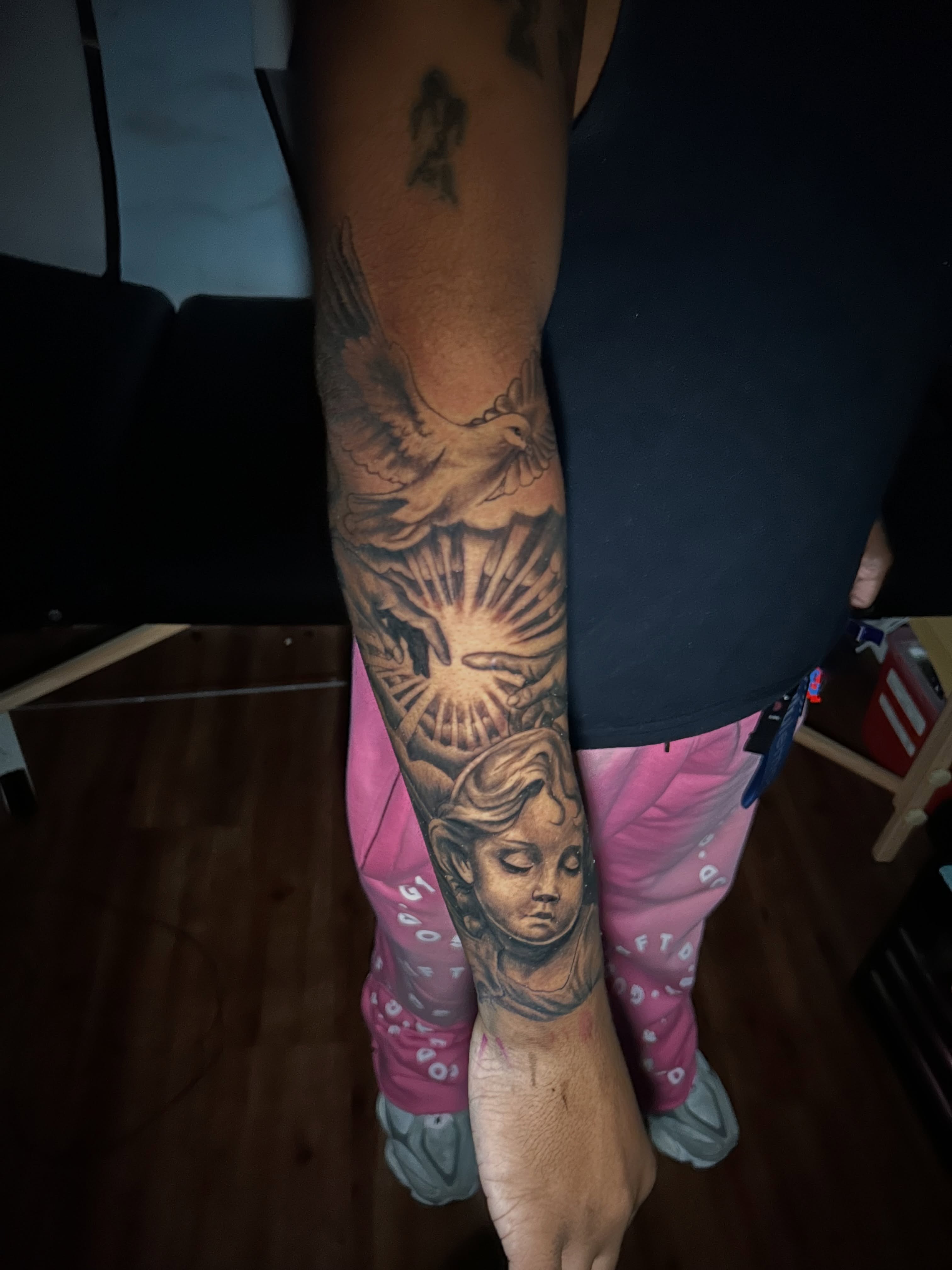 Tattoo by @98nigel — realism, dotwork