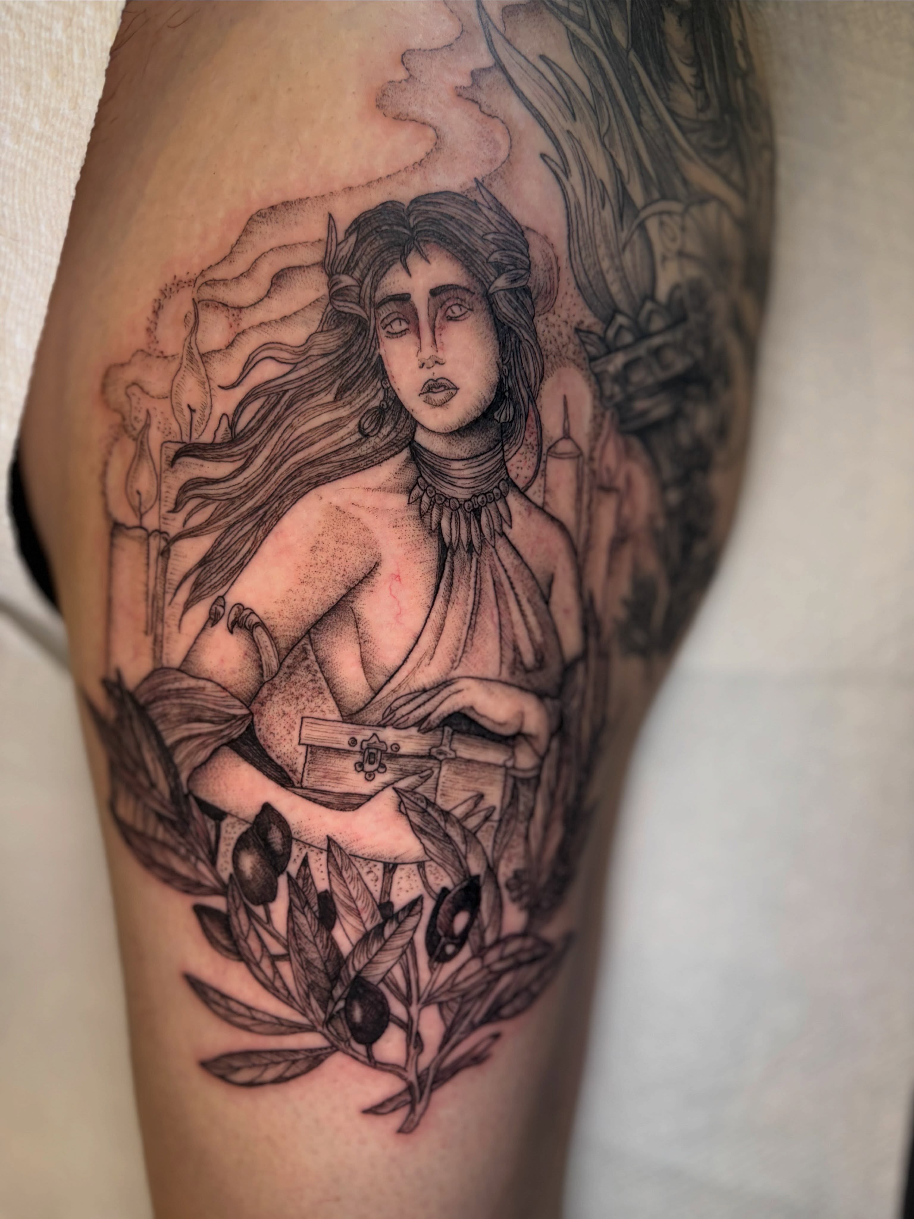 Tattoo by @beckiwilson — black_and_grey, realism