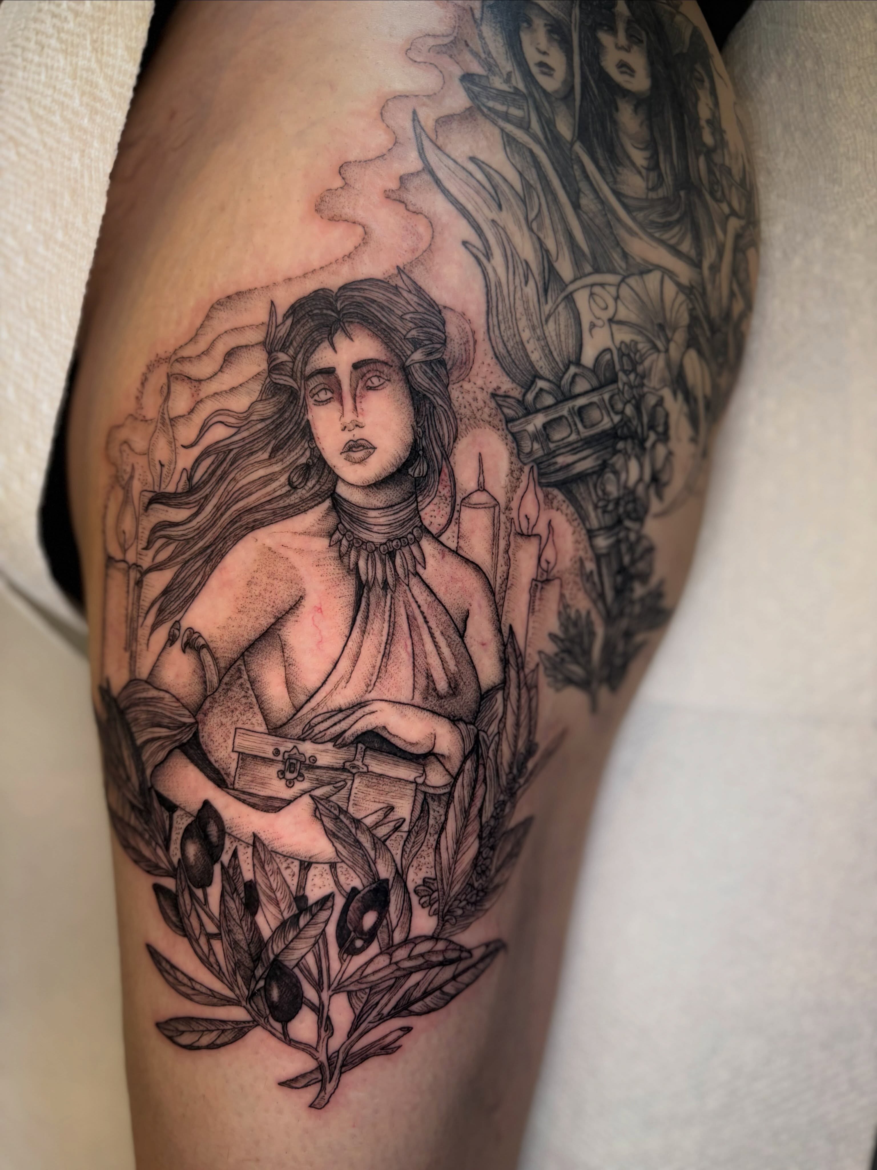Tattoo by @beckiwilson — black_and_grey, realism