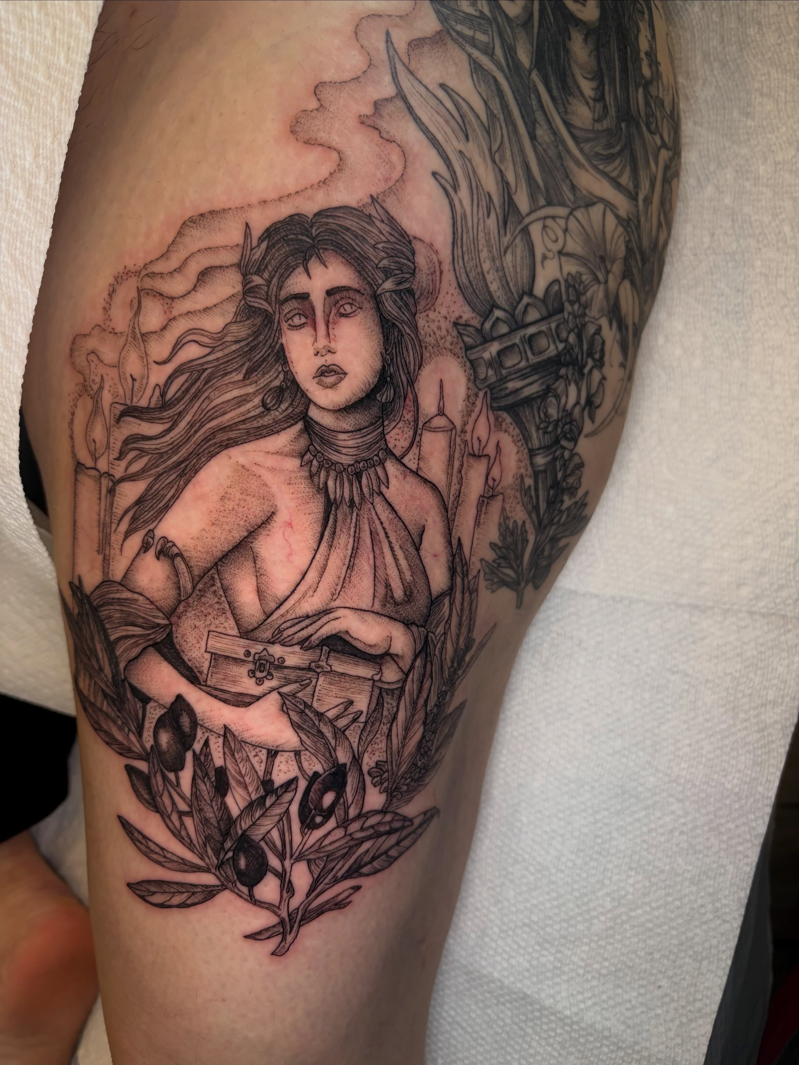 Tattoo by @beckiwilson — black_and_grey, realism
