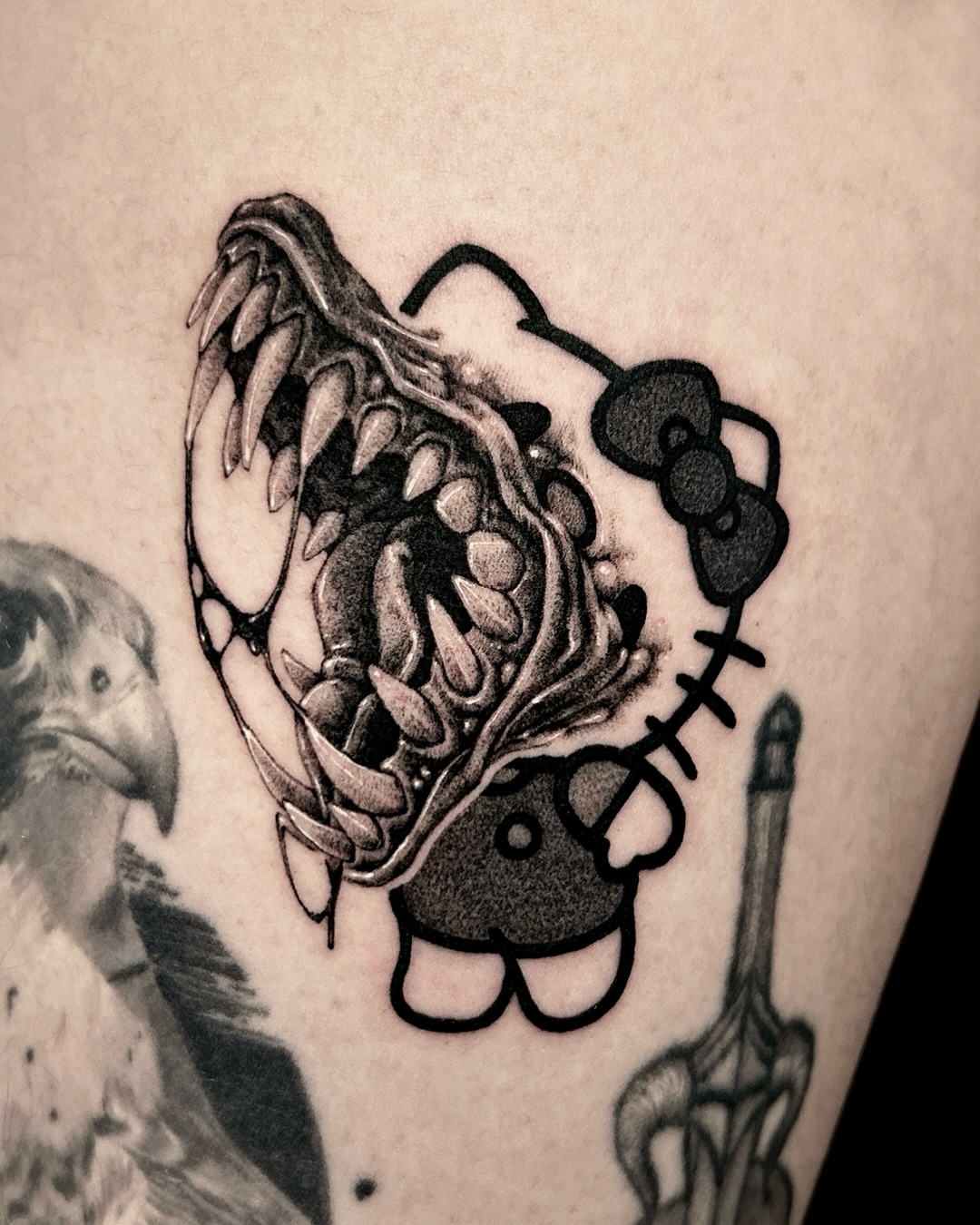 Tattoo by @sailor_solar_ — black_and_grey
