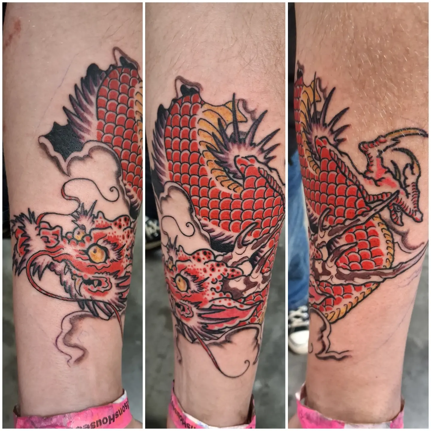 Dragon japanese irezumi tattoo on the forearm by Jake Mincey