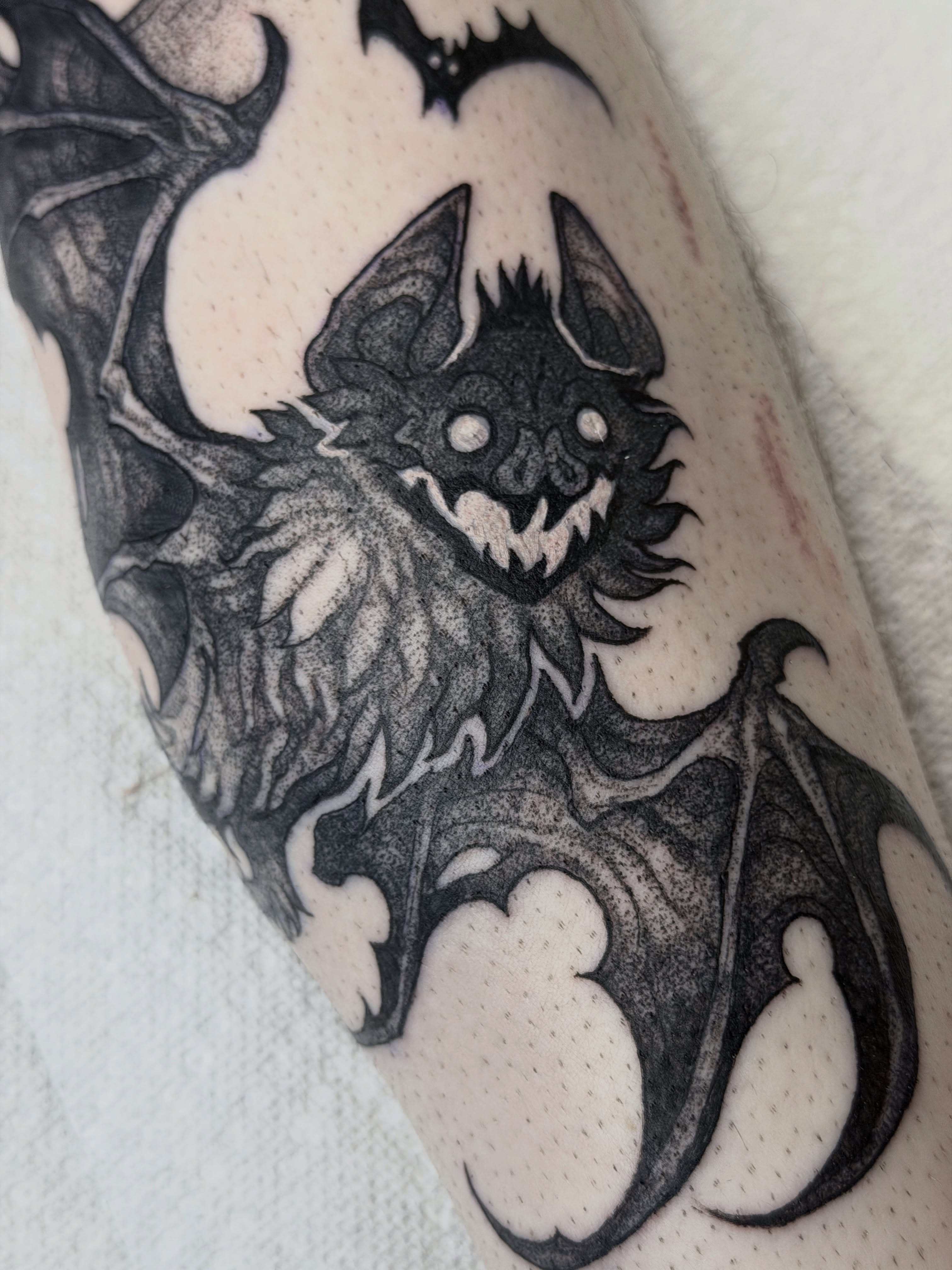 Tattoo by @blackmeddle — black_and_grey