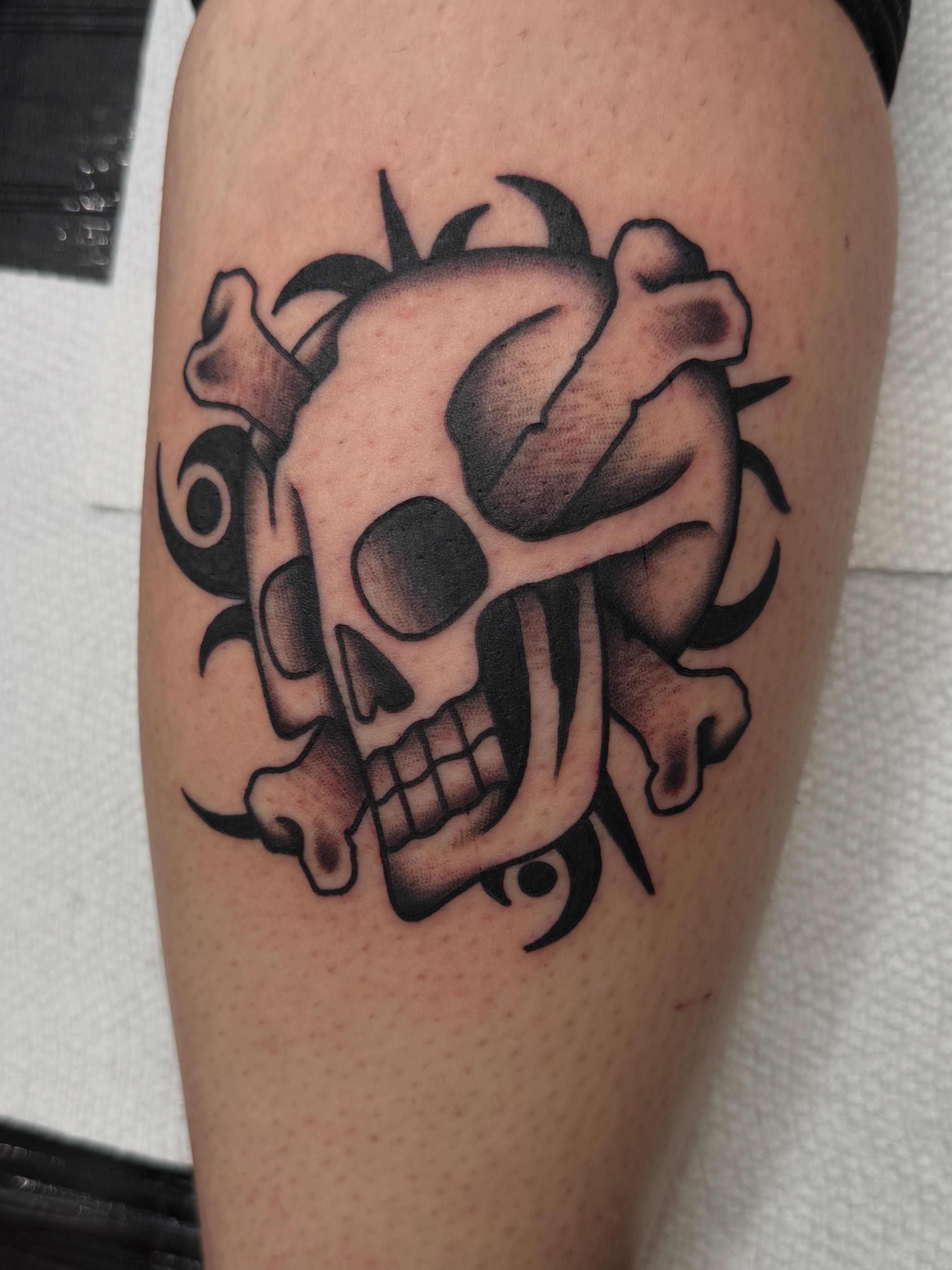 Tattoo by @logansightart — american_traditional, black_and_grey