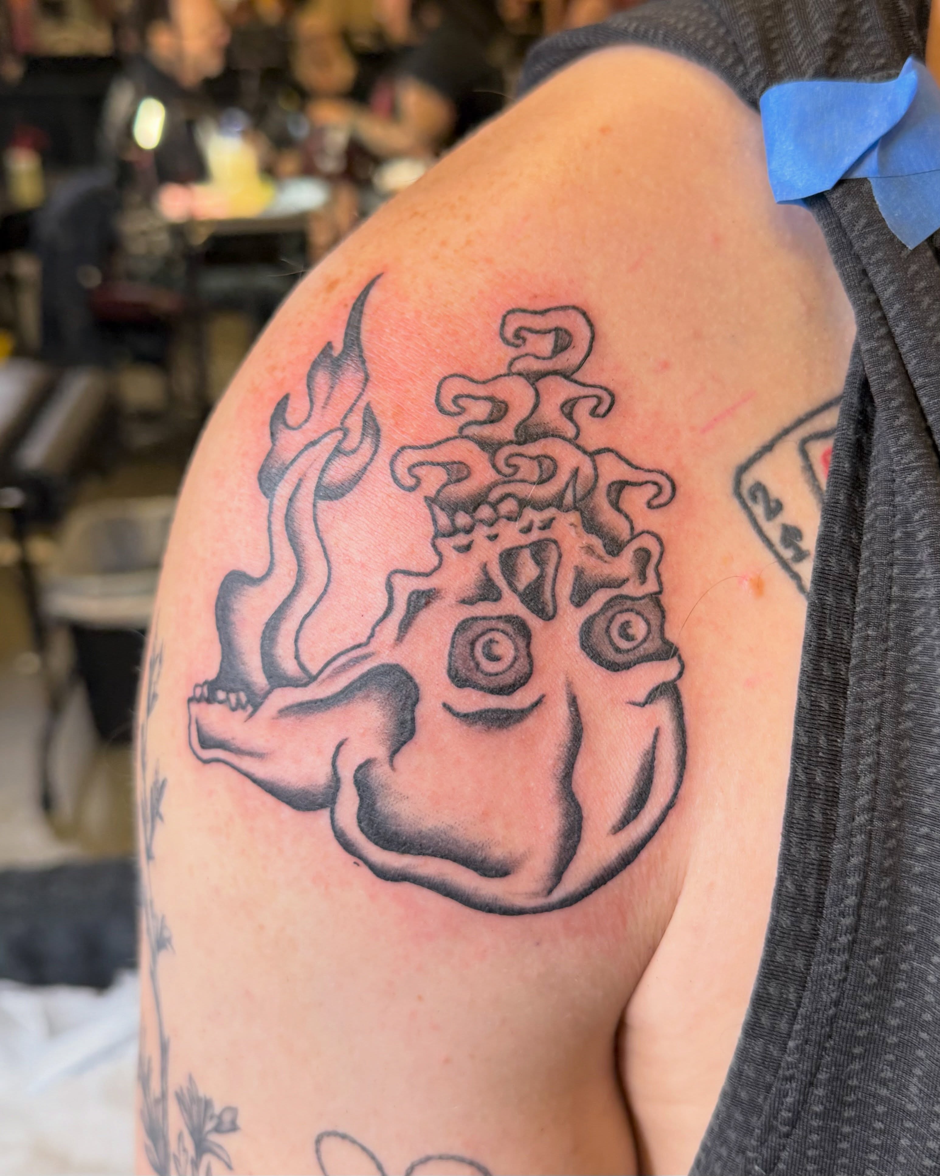 Tattoo by @tylermoontattoo — black_and_grey
