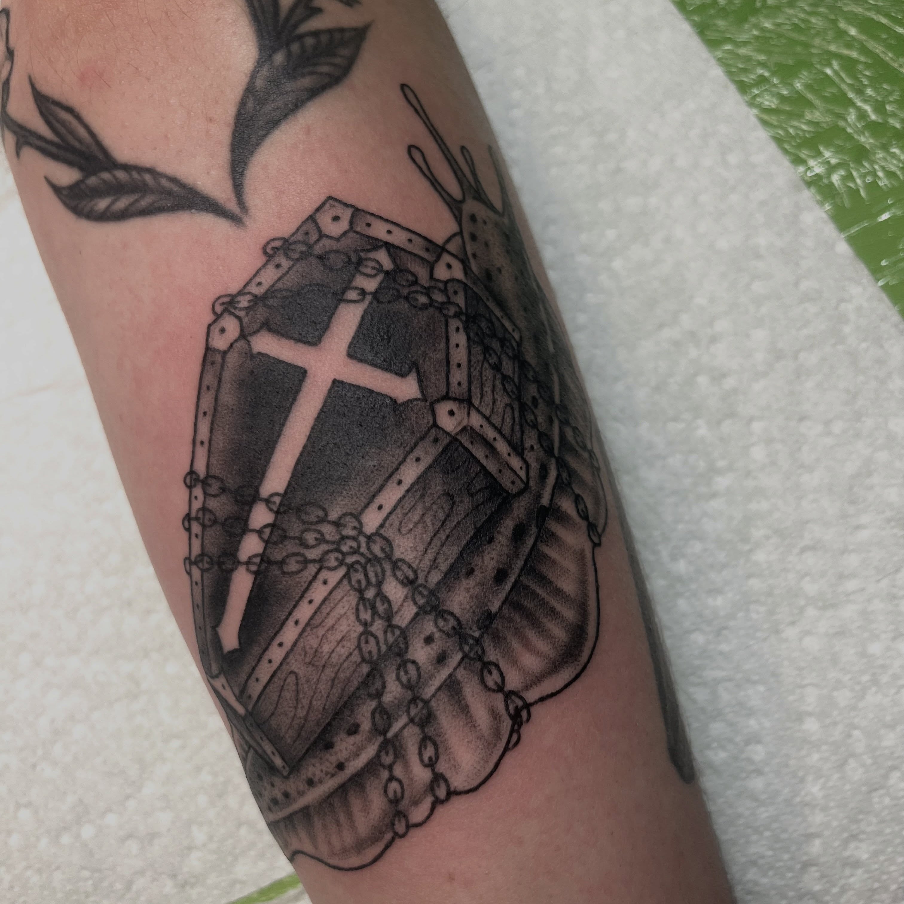 Tattoo by @ghostshipetattoos — black_and_grey