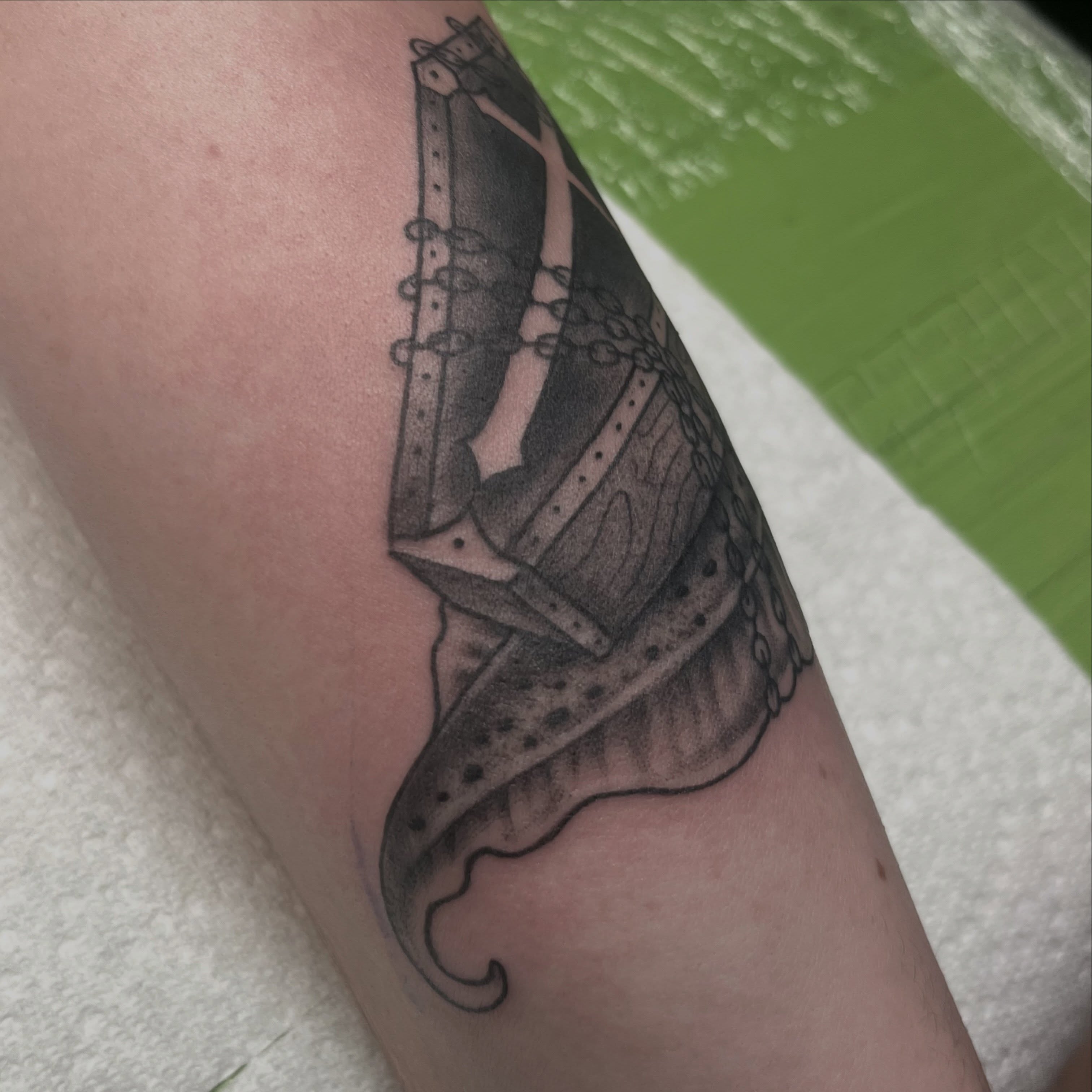 Tattoo by @ghostshipetattoos — black_and_grey