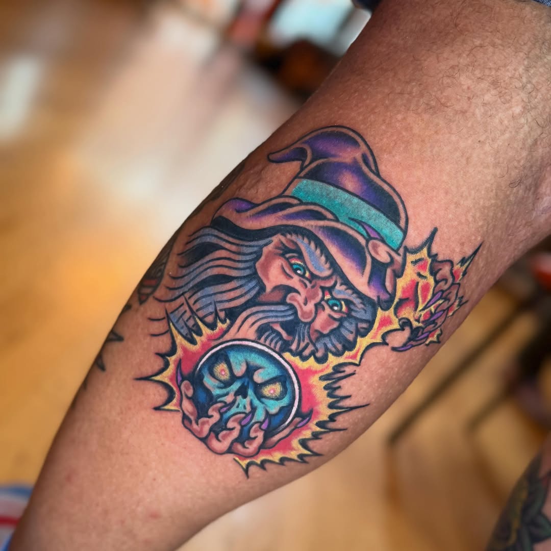Tattoo by @tatt_brat_ — american_traditional, dotwork