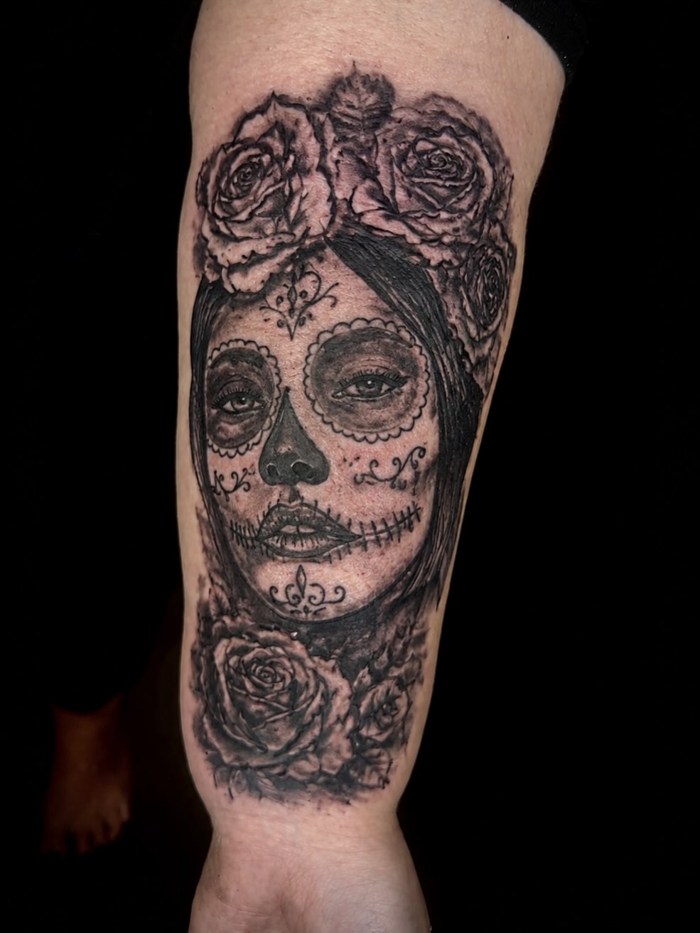 Tattoo by @romanstarkey_ — black_and_grey, realism