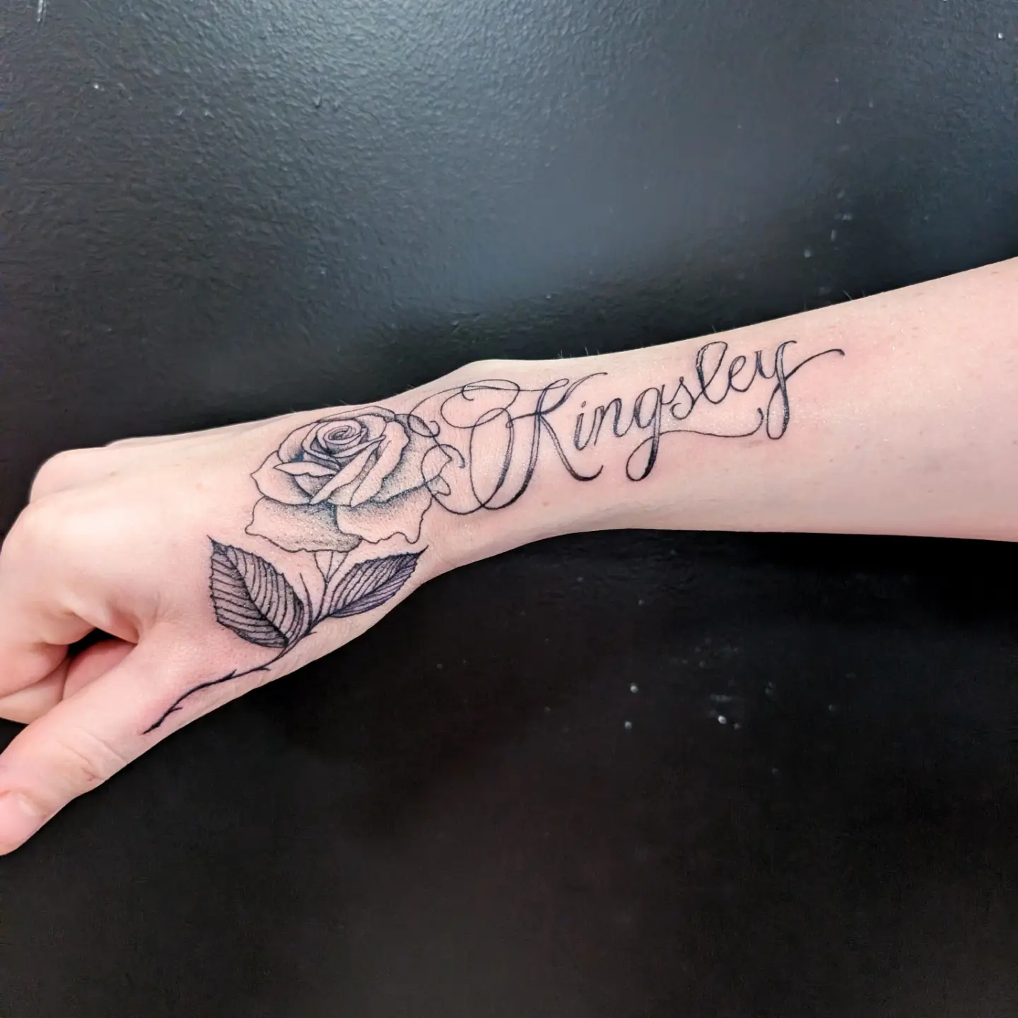 Tattoo by @poked.protein — black_and_grey