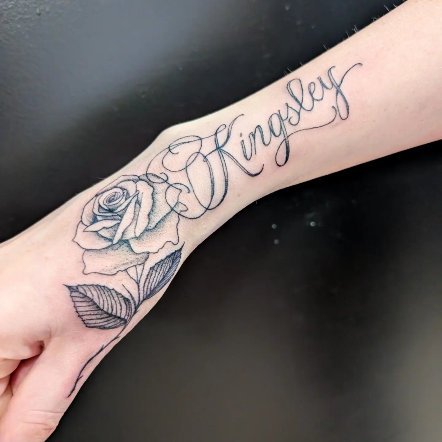 Tattoo by @poked.protein — black_and_grey