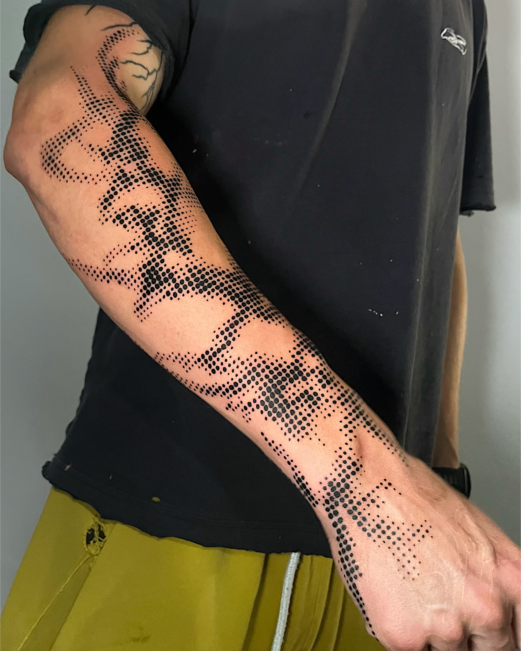 Dotwork pattern dotwork tattoo on the forearm by Azucena