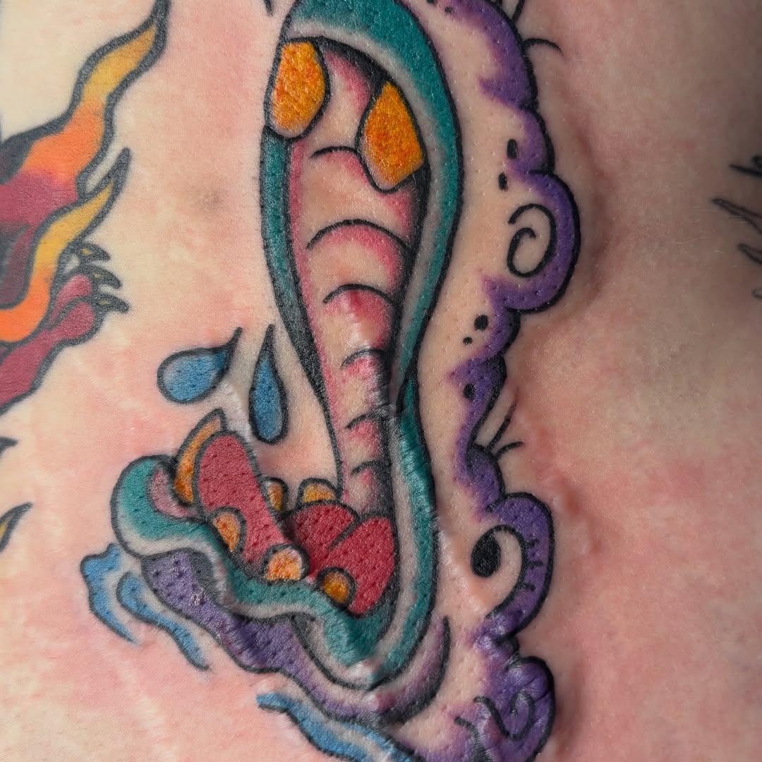 Octopus American traditional tattoo on the chest by ❁ Tat2friend ❁