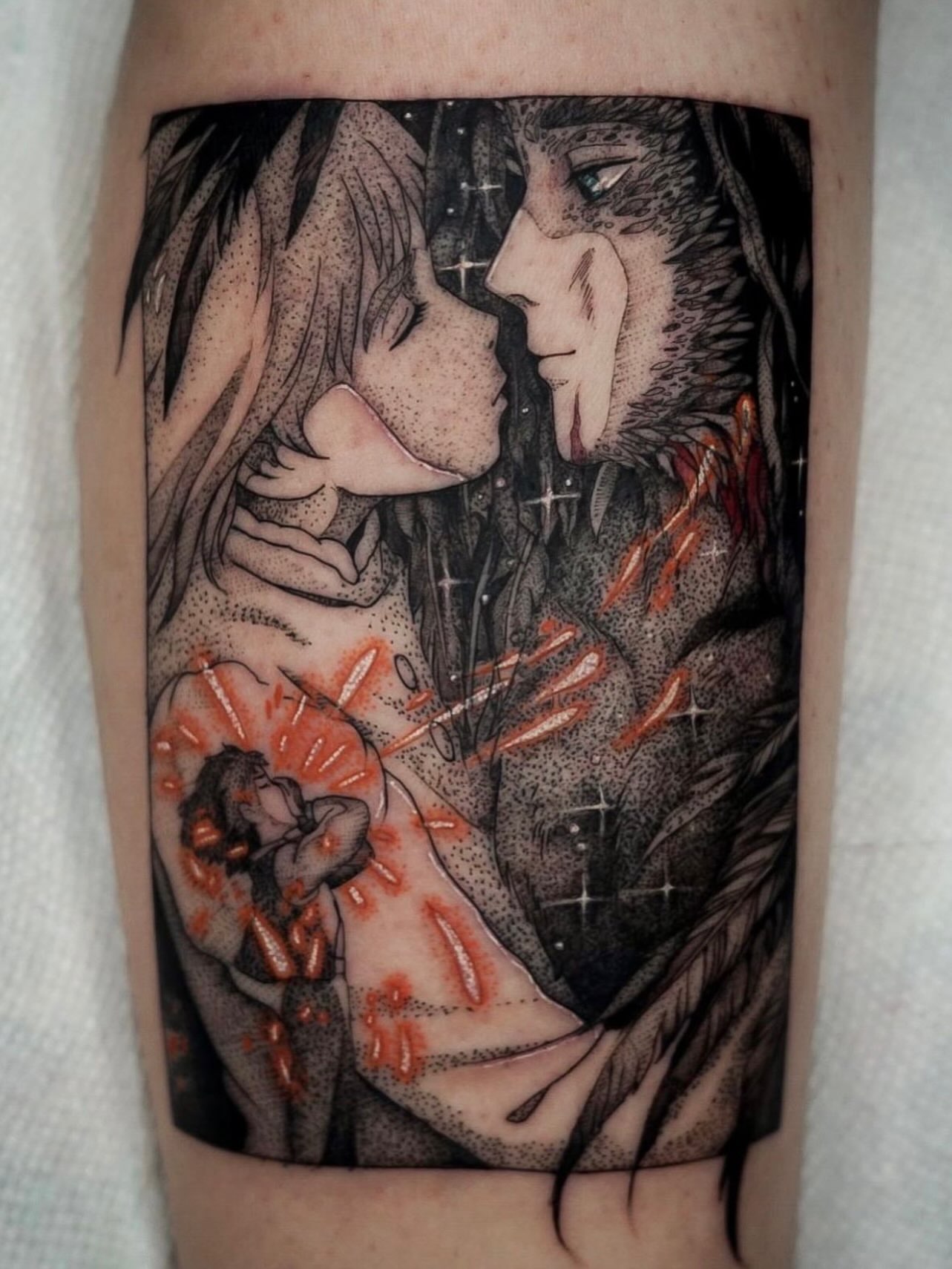 Tattoo by @chrisjtattoo — dotwork, realism