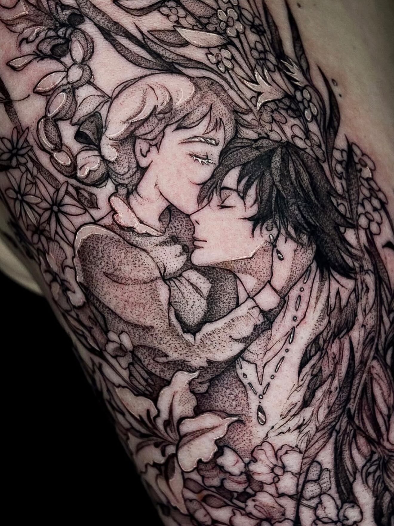 Tattoo by @chrisjtattoo — dotwork, black_and_grey