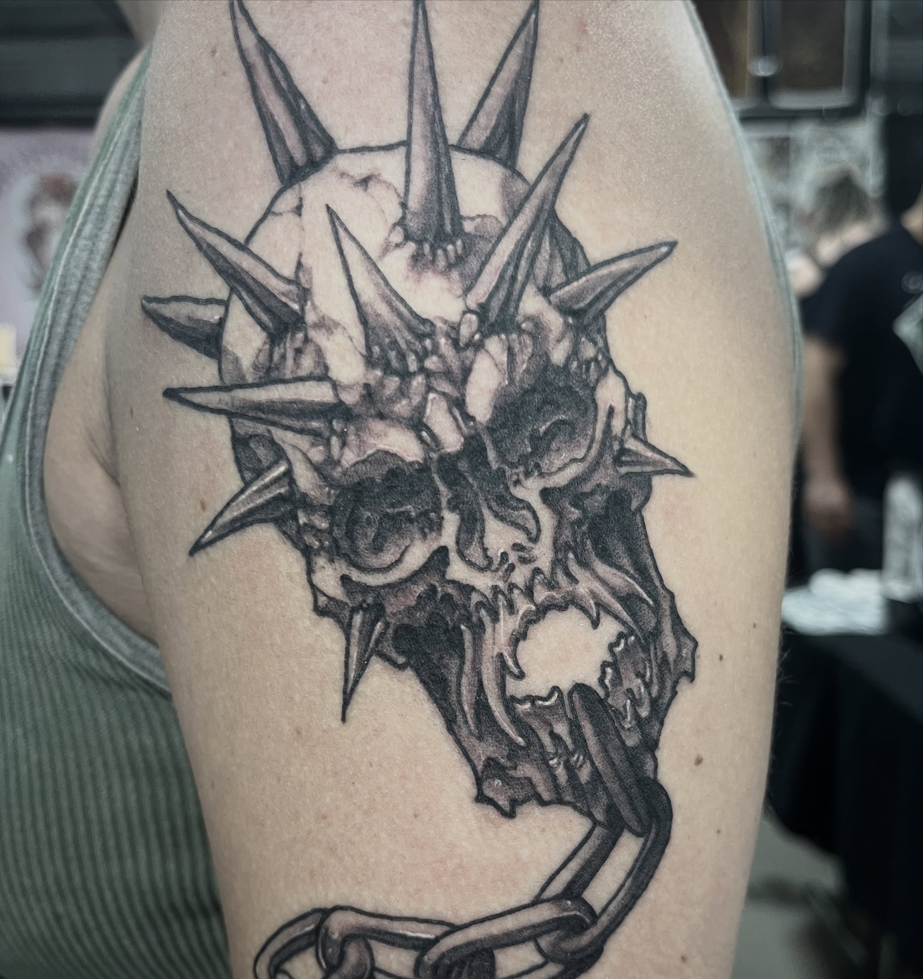 Tattoo by @edflorestattoo — black_and_grey, dark_realism